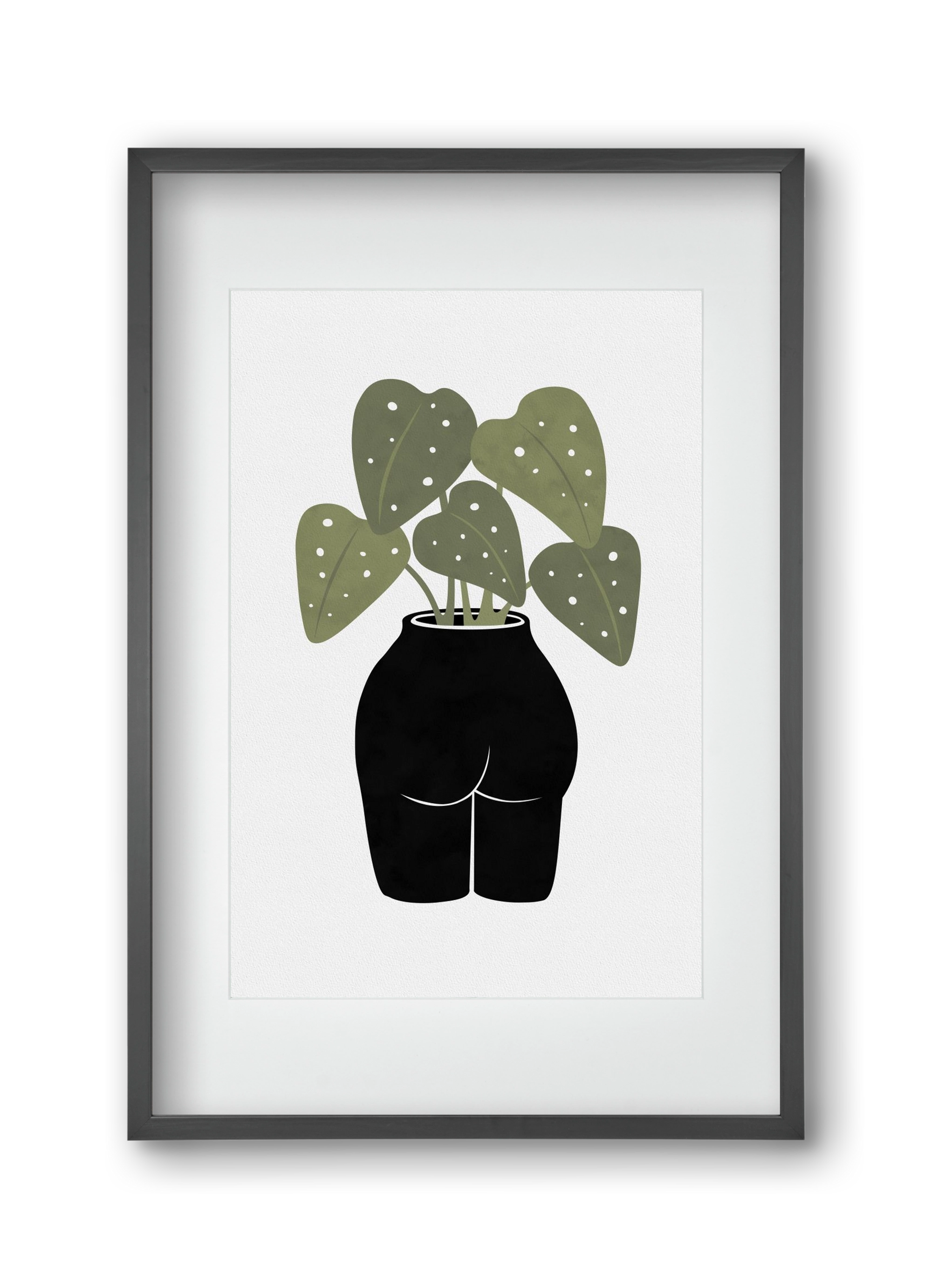 Butt-anical Vase, 30x45 cm (20x30 cm), Fekete keret, paszpartuval