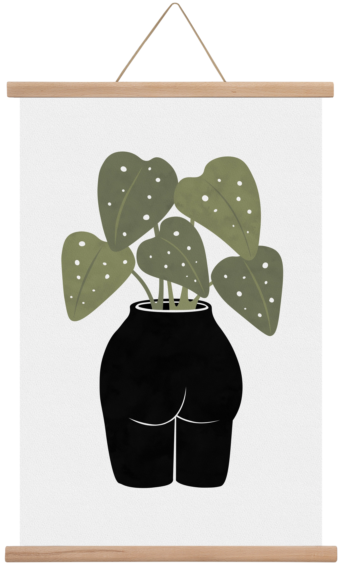 Butt-anical Vase, 40x60 cm (40x60 cm), Tölgy akasztó