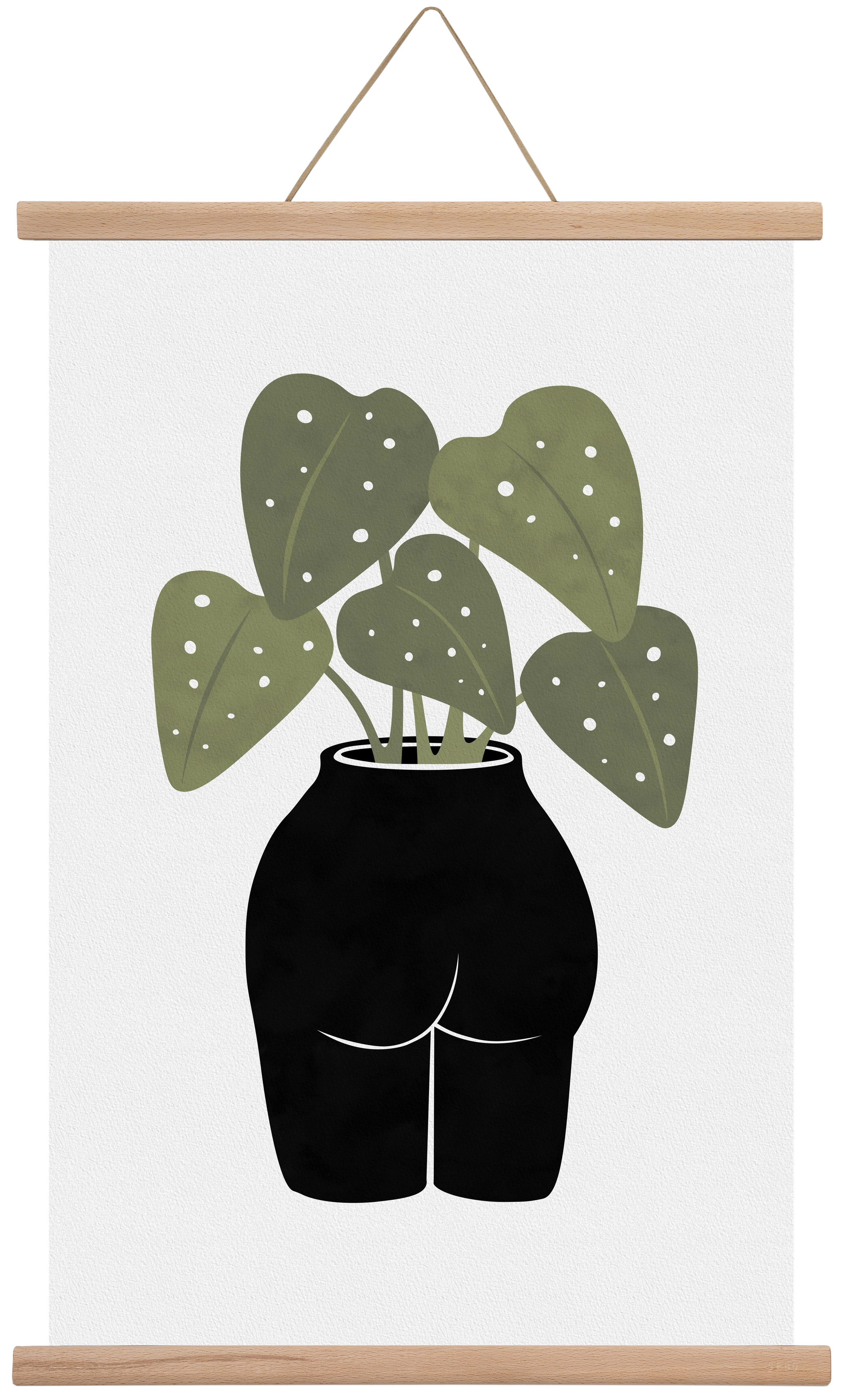 Butt-anical Vase, 40x60 cm (40x60 cm), Tölgy akasztó