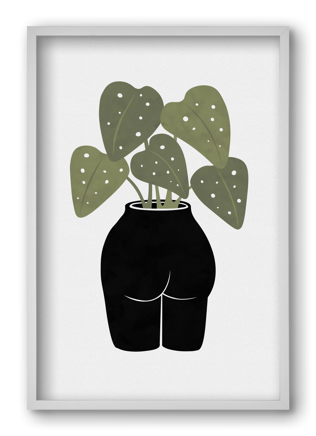 Butt-anical Vase, 40x60 cm (40x60 cm), Fehér keret