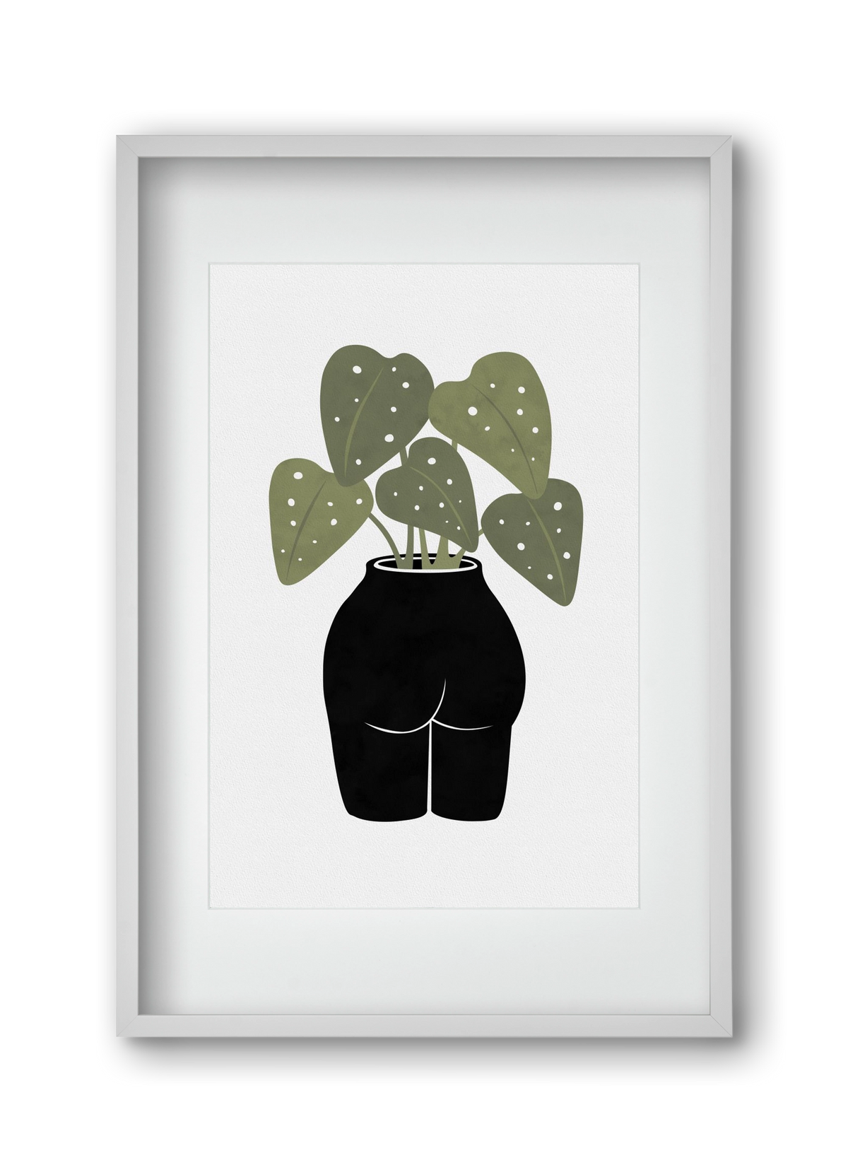 Butt-anical Vase, 30x45 cm (20x30 cm), Fehér keret, paszpartuval