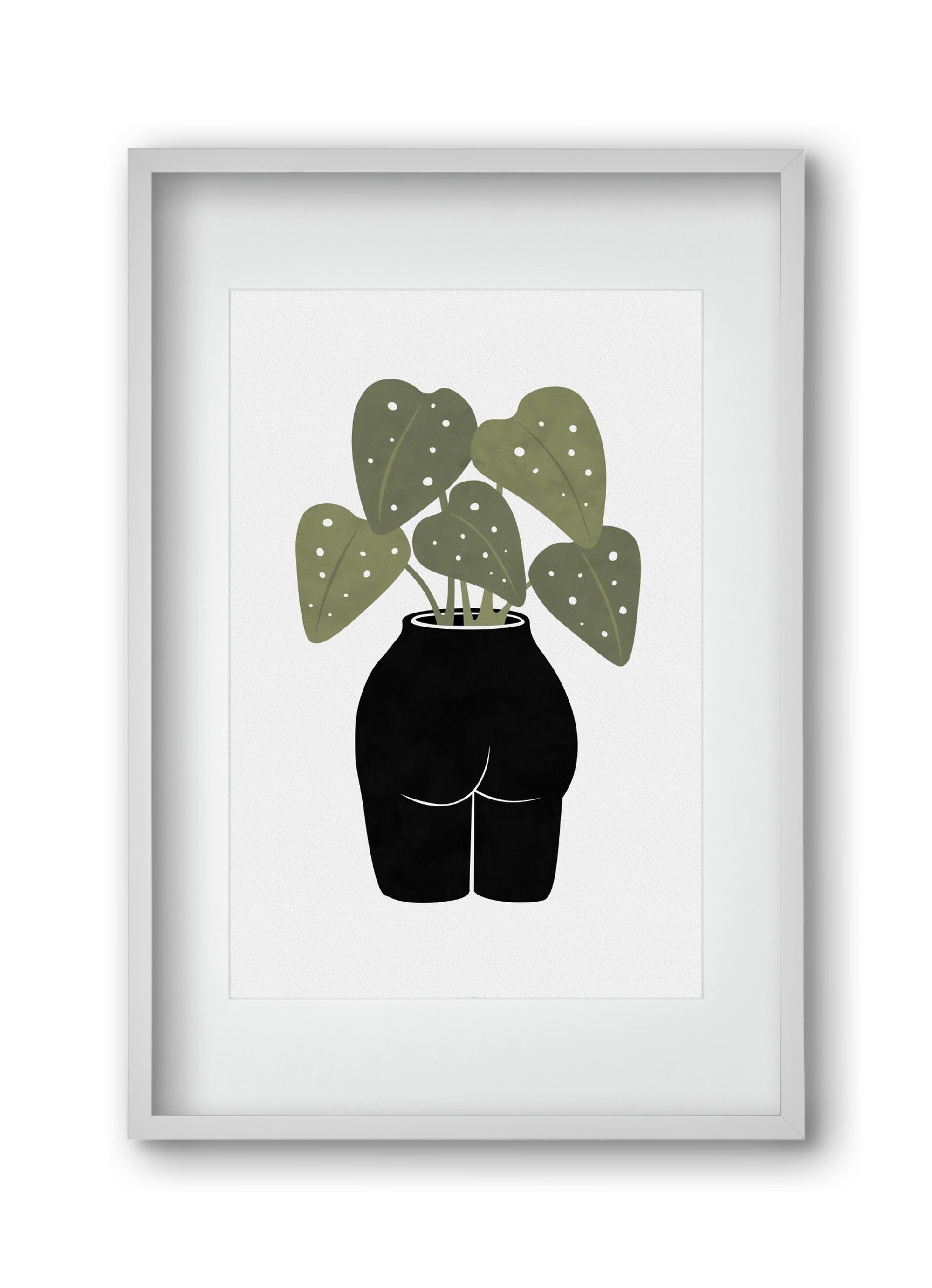 Butt-anical Vase, 30x45 cm (20x30 cm), Fehér keret, paszpartuval