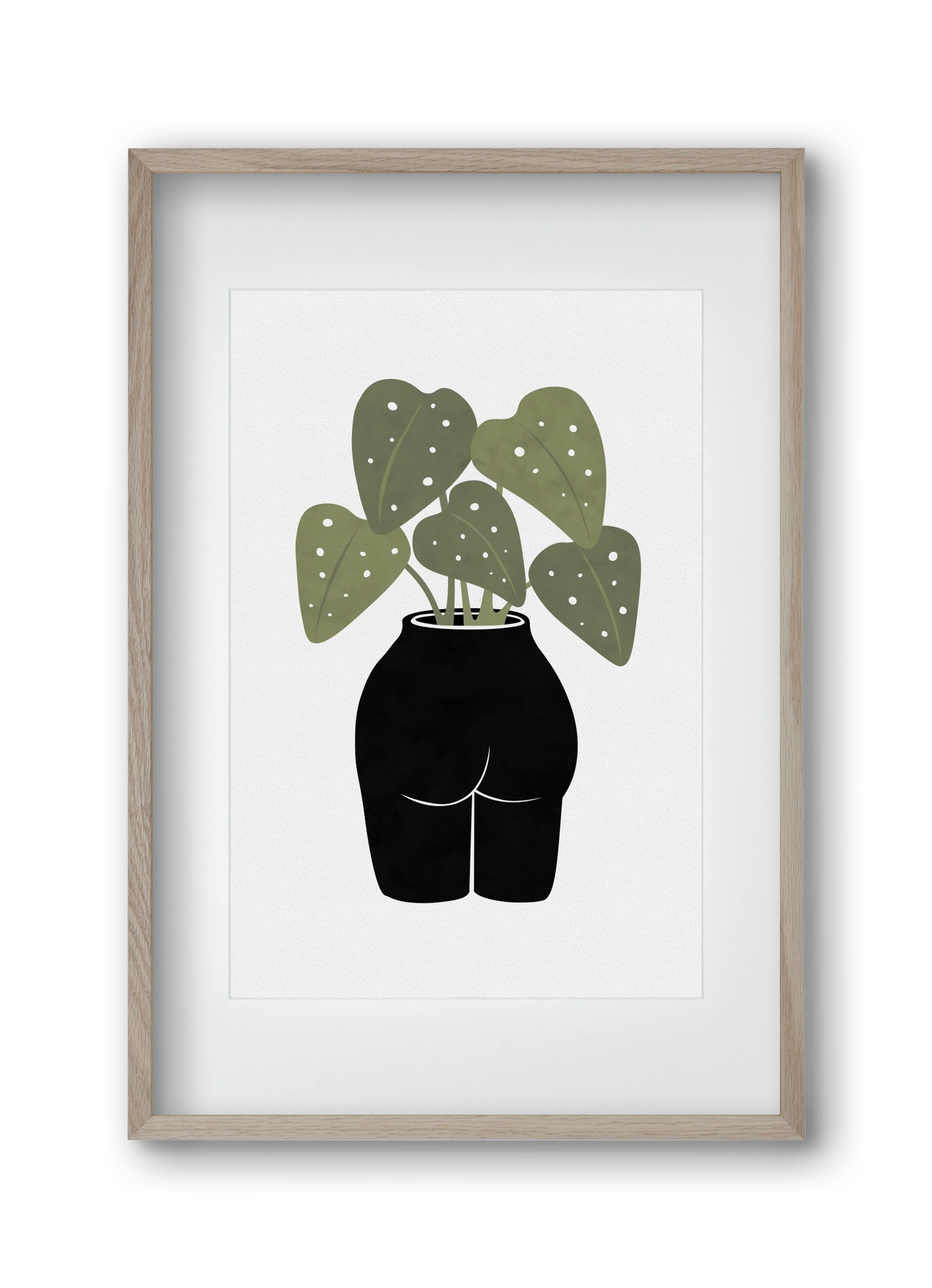 Butt-anical Vase, 30x45 cm (20x30 cm), Tölgy keret, paszpartuval