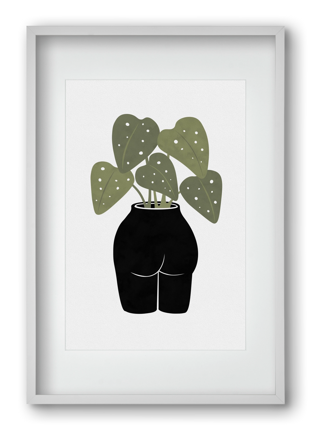 Butt-anical Vase, 40x60 cm (30x45 cm), Fehér keret, paszpartuval