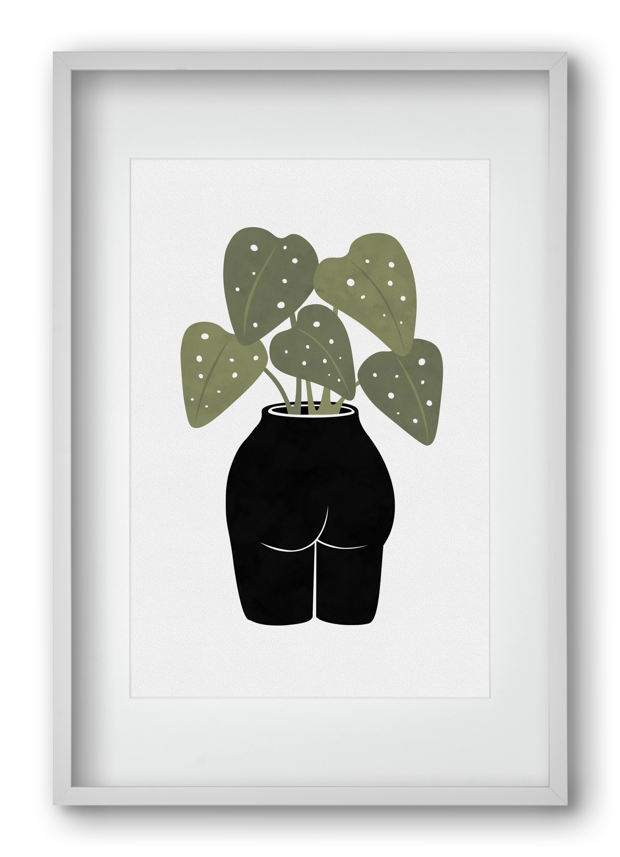 Butt-anical Vase, 40x60 cm (30x45 cm), Fehér keret, paszpartuval