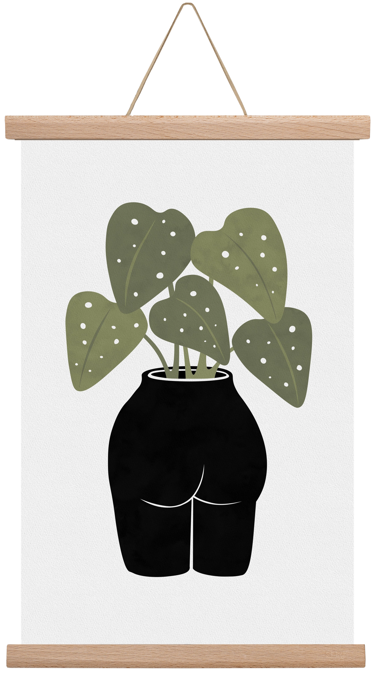 Butt-anical Vase, 30x45 cm (30x45 cm), Tölgy akasztó