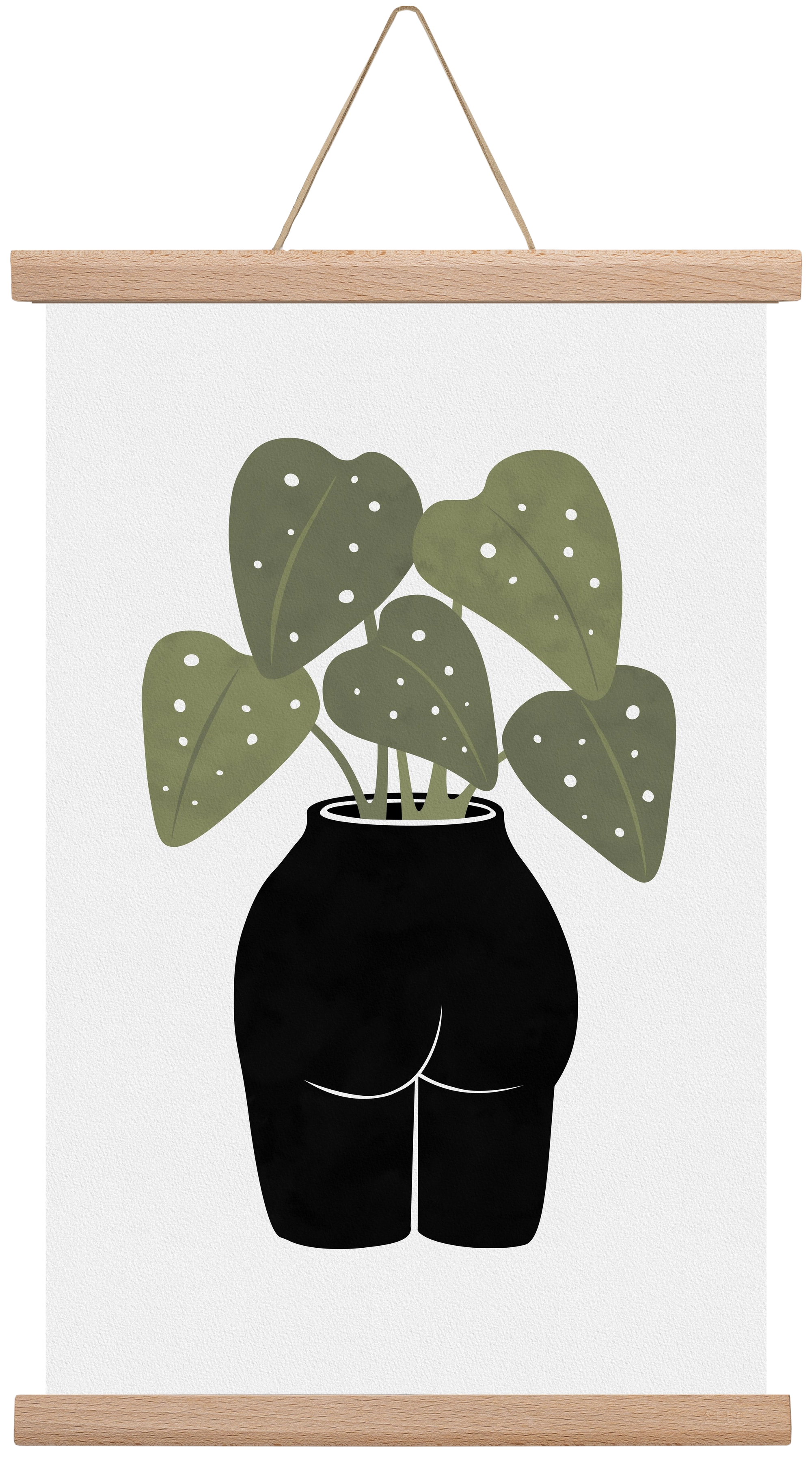 Butt-anical Vase, 30x45 cm (30x45 cm), Tölgy akasztó