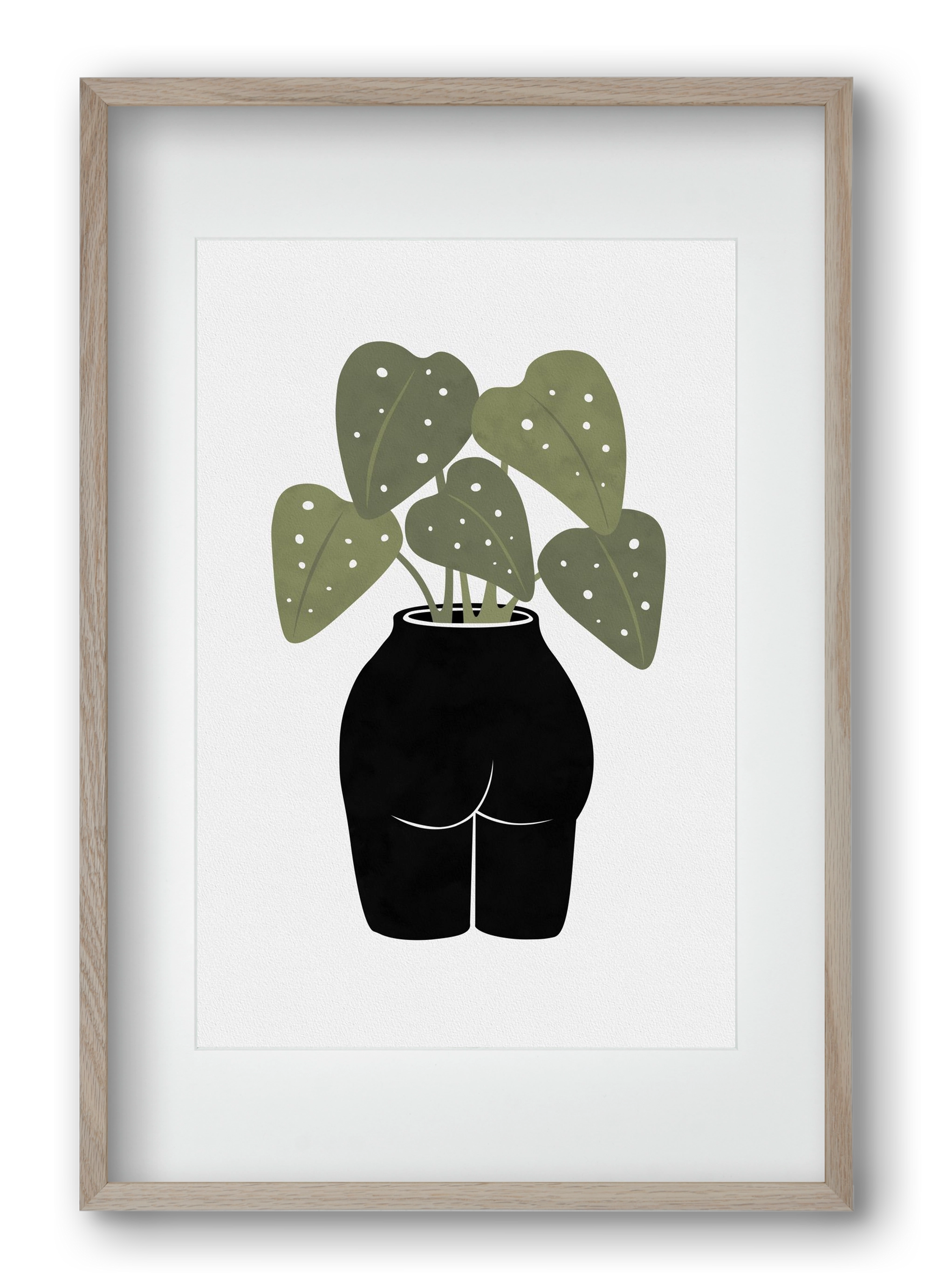 Butt-anical Vase, 40x60 cm (30x45 cm), Tölgy keret, paszpartuval