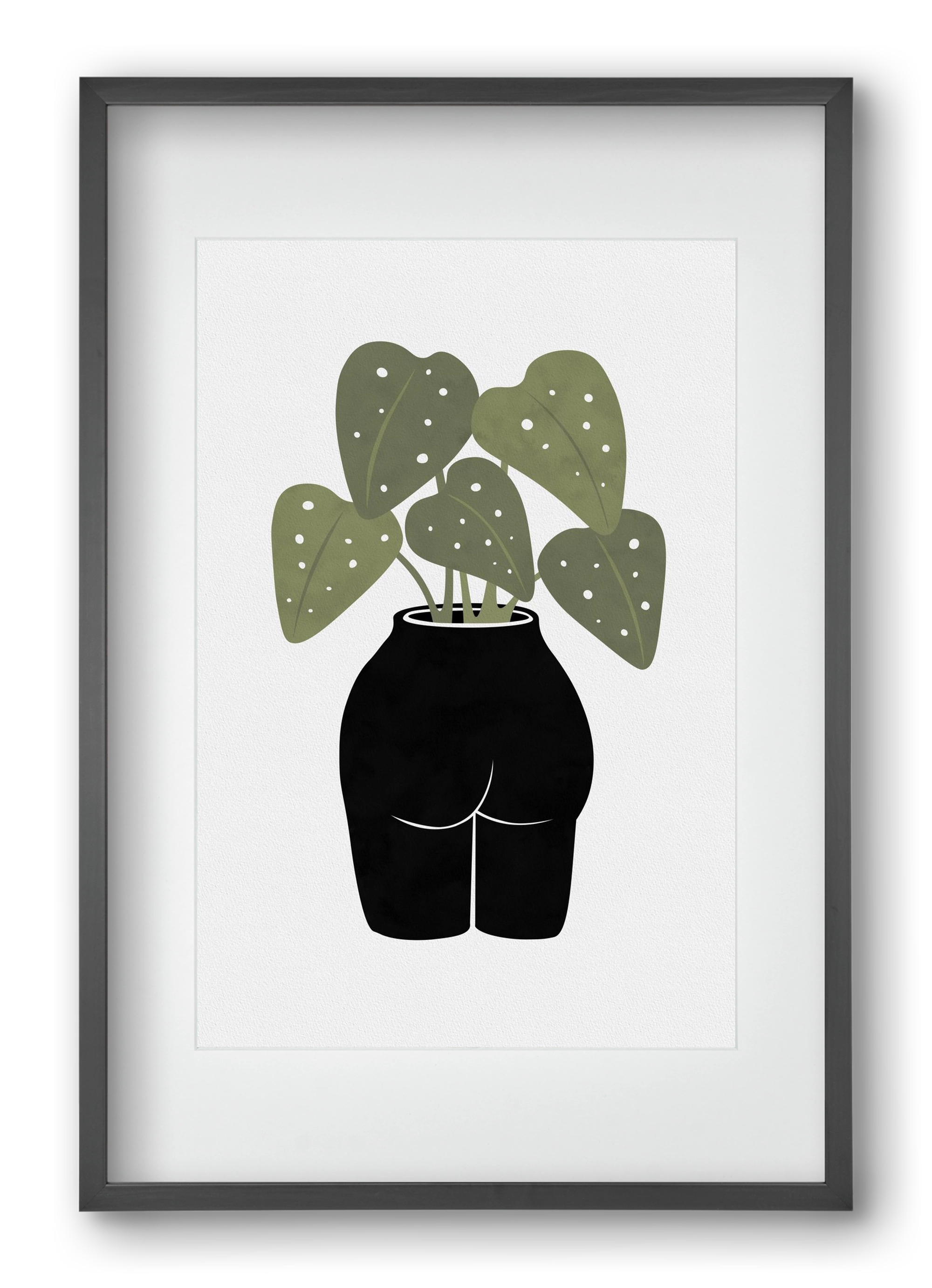 Butt-anical Vase, 40x60 cm (30x45 cm), Fekete keret, paszpartuval