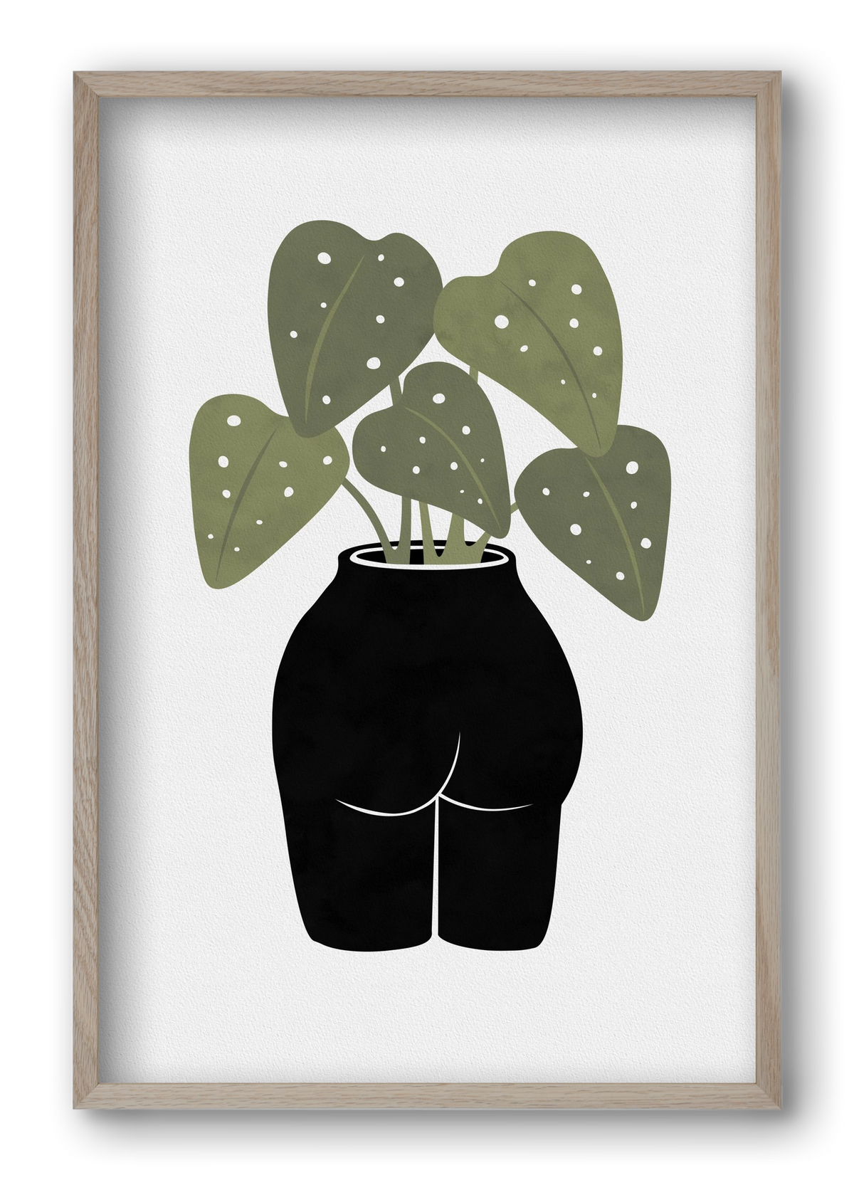 Butt-anical Vase, 40x60 cm (40x60 cm), Tölgy keret