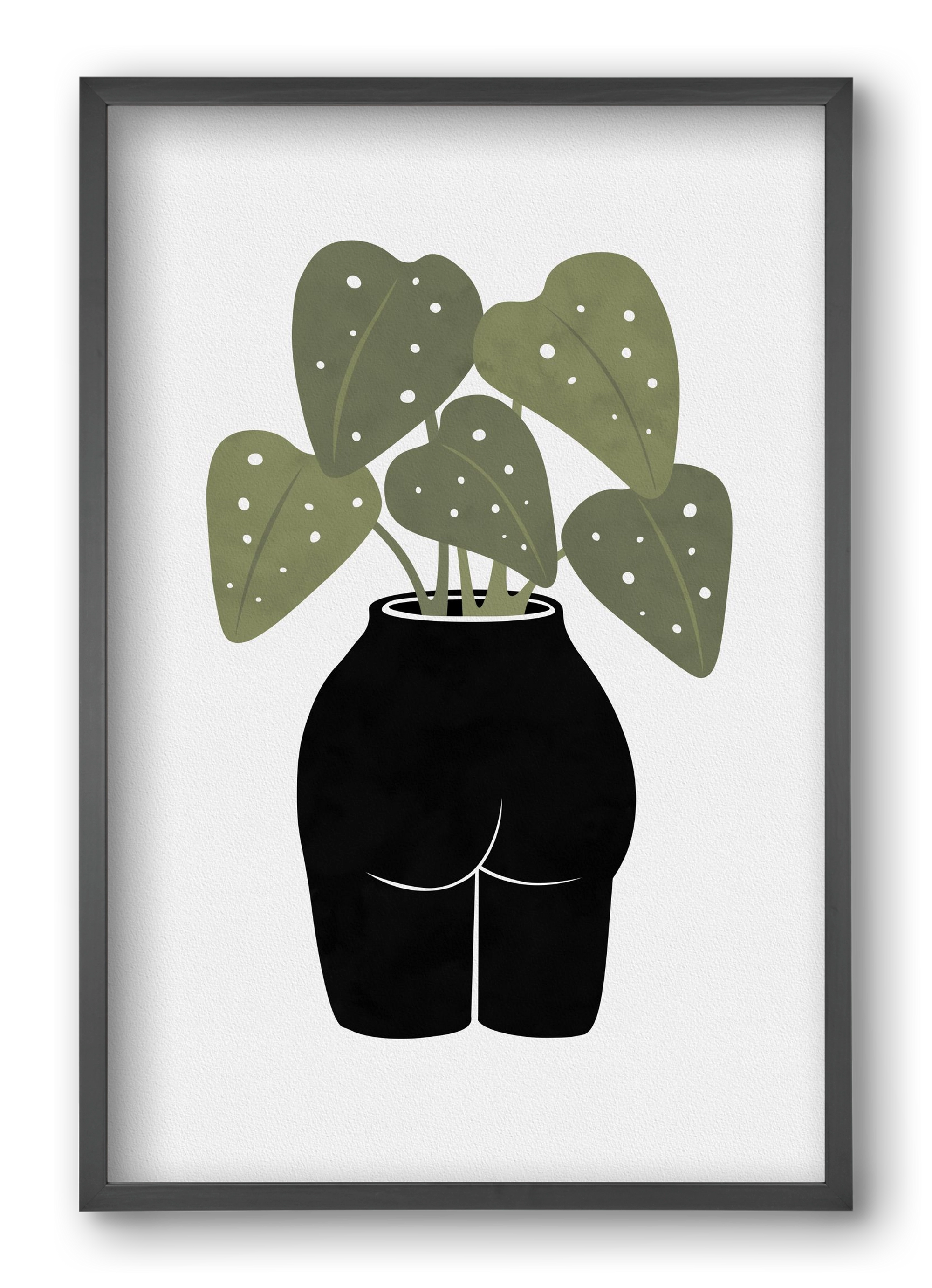 Butt-anical Vase, 40x60 cm (40x60 cm), Fekete keret