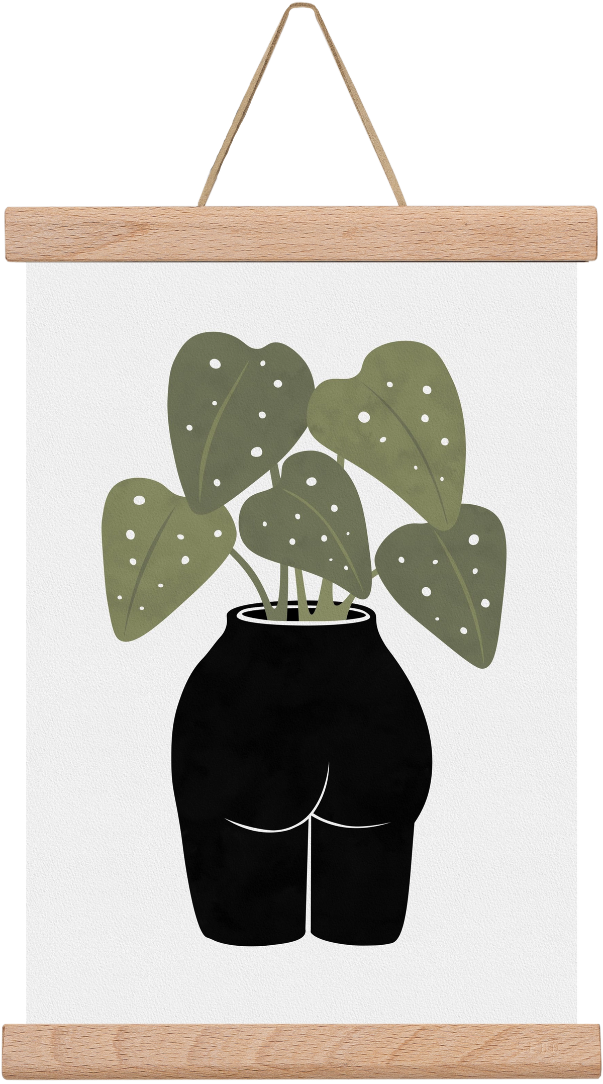 Butt-anical Vase, 20x30 cm (20x30 cm), Tölgy akasztó