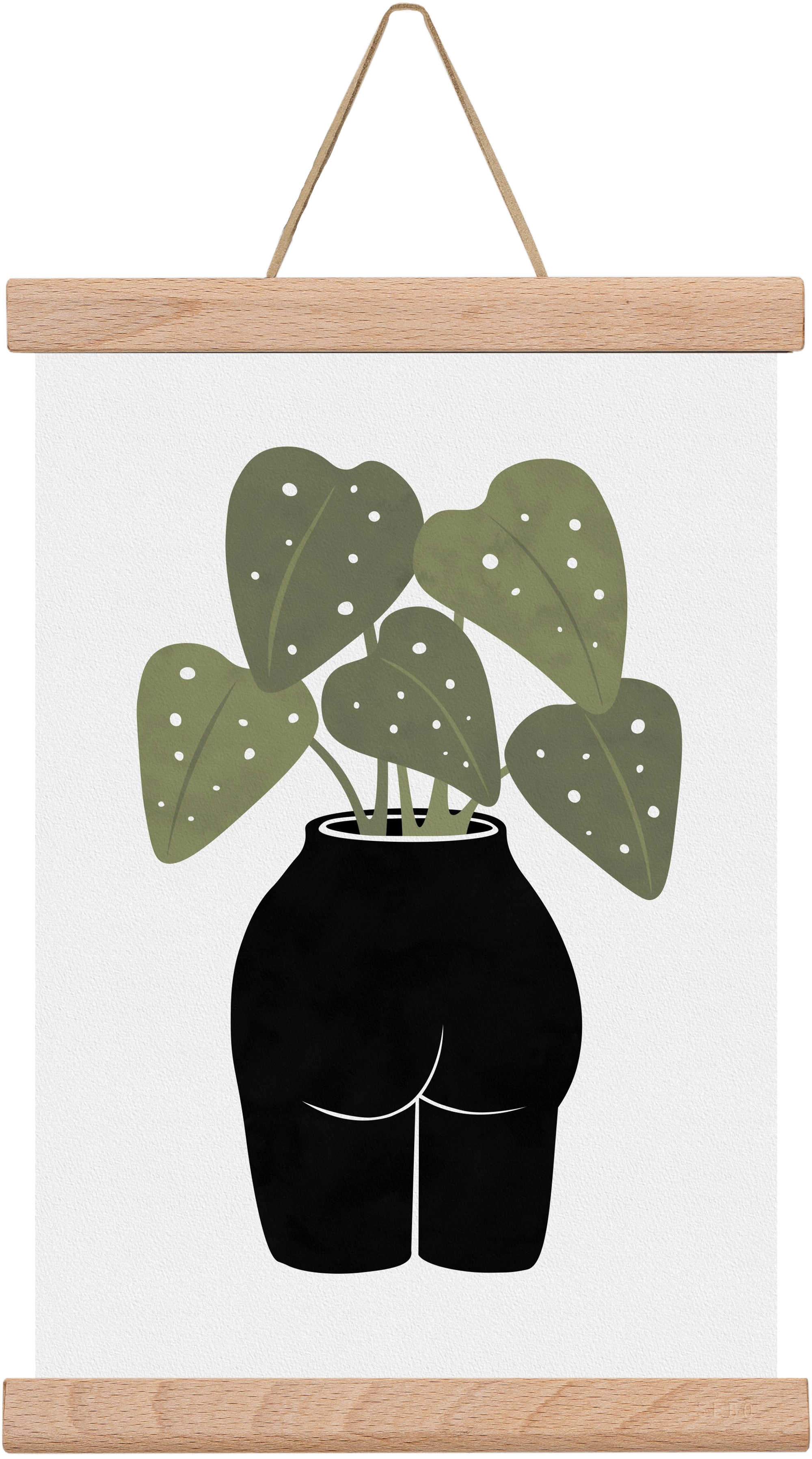 Butt-anical Vase, 20x30 cm (20x30 cm), Tölgy akasztó