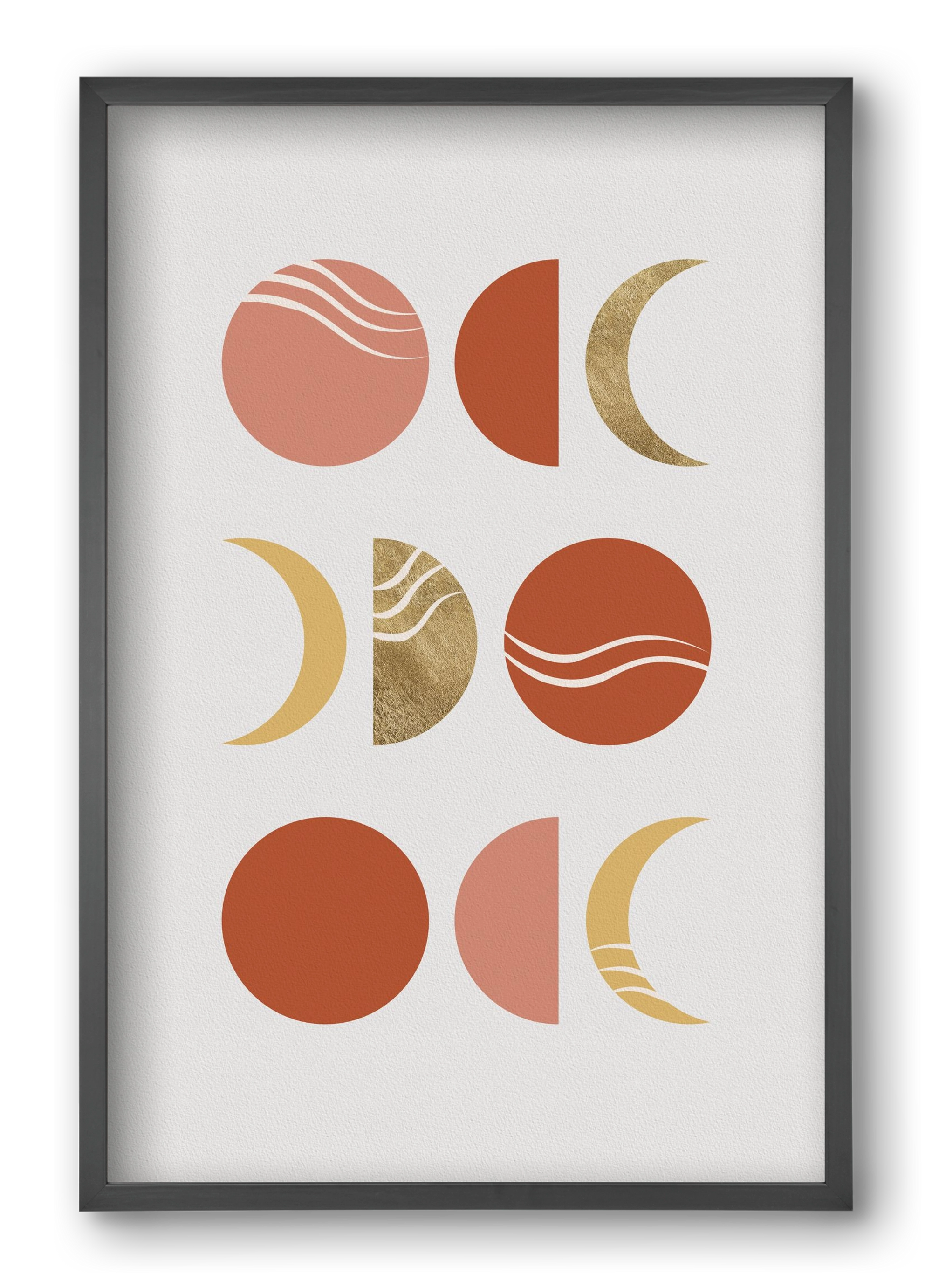 Bohemian Moon Phases, 40x60 cm (40x60 cm), Fekete keret