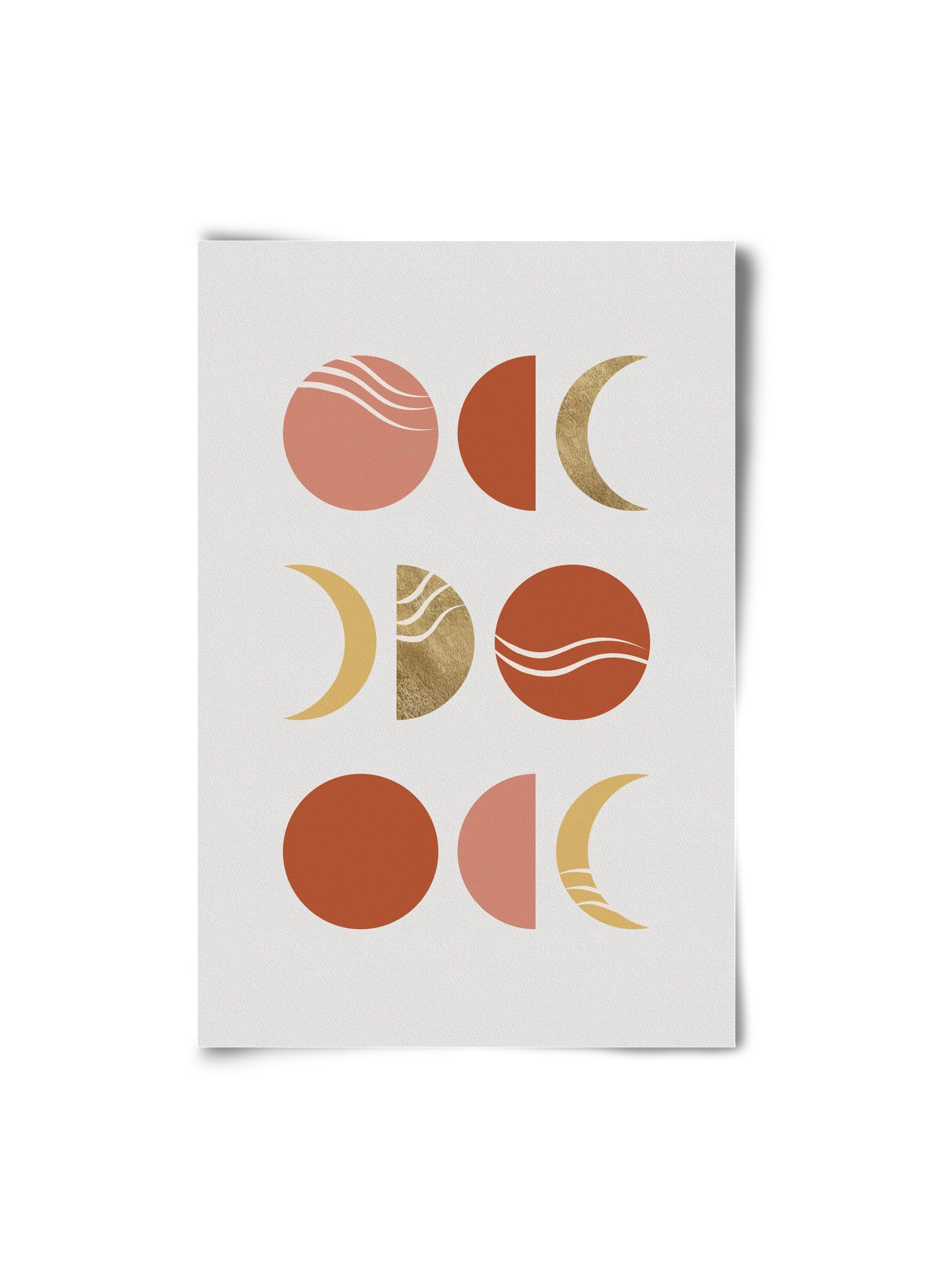 Bohemian Moon Phases, 20x30 cm, Keret nélkül