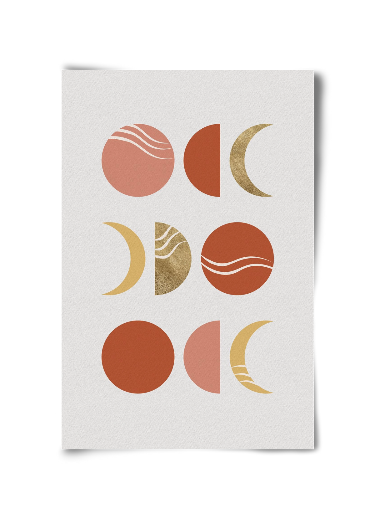 Bohemian Moon Phases, 30x45 cm, Keret nélkül