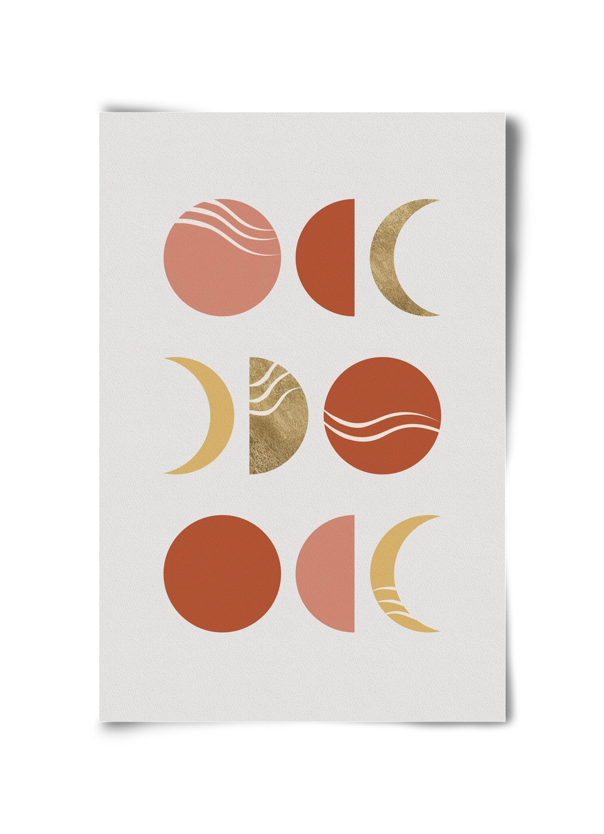 Bohemian Moon Phases, 30x45 cm, Keret nélkül