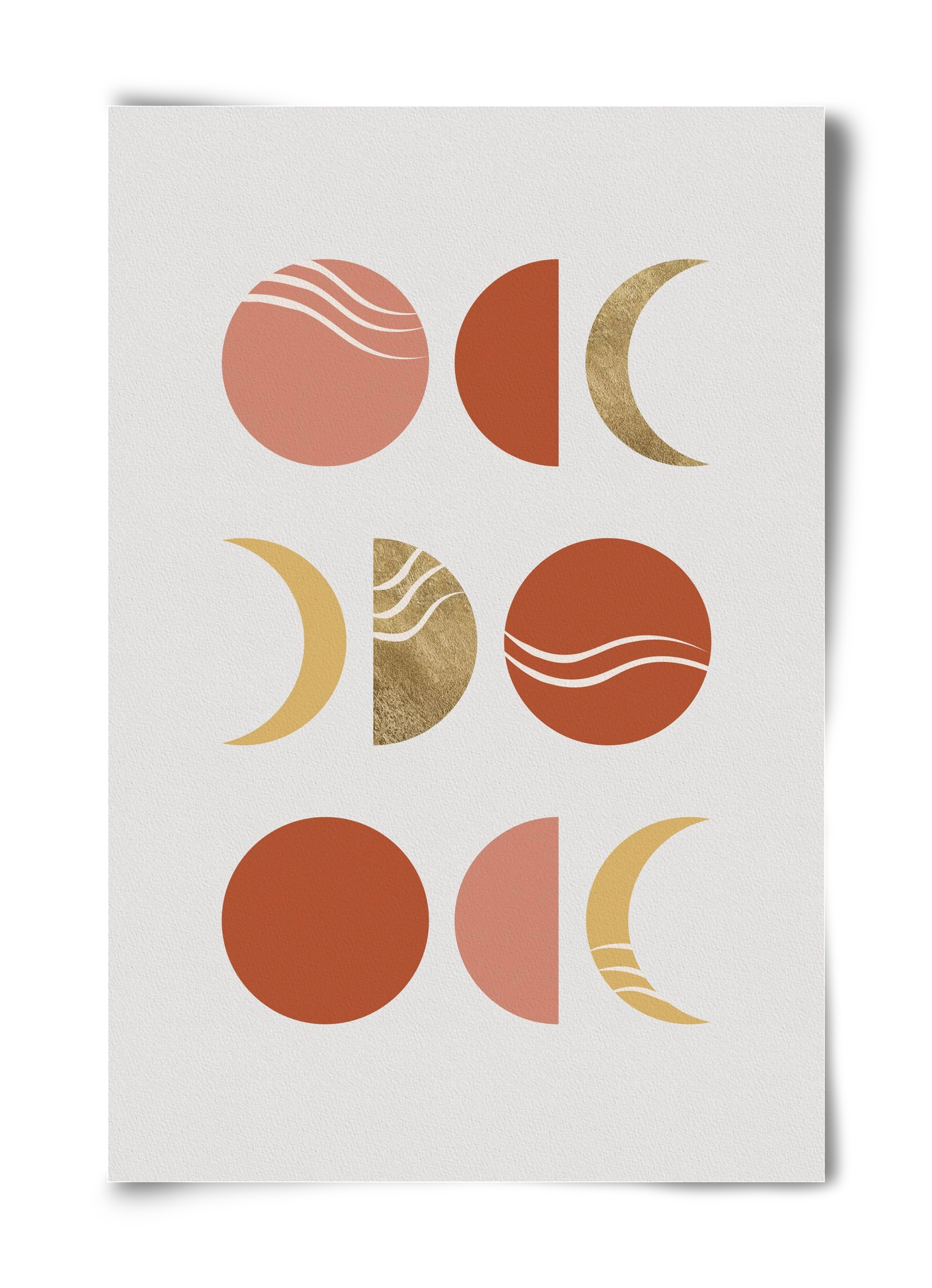 Bohemian Moon Phases, 40x60 cm, Keret nélkül