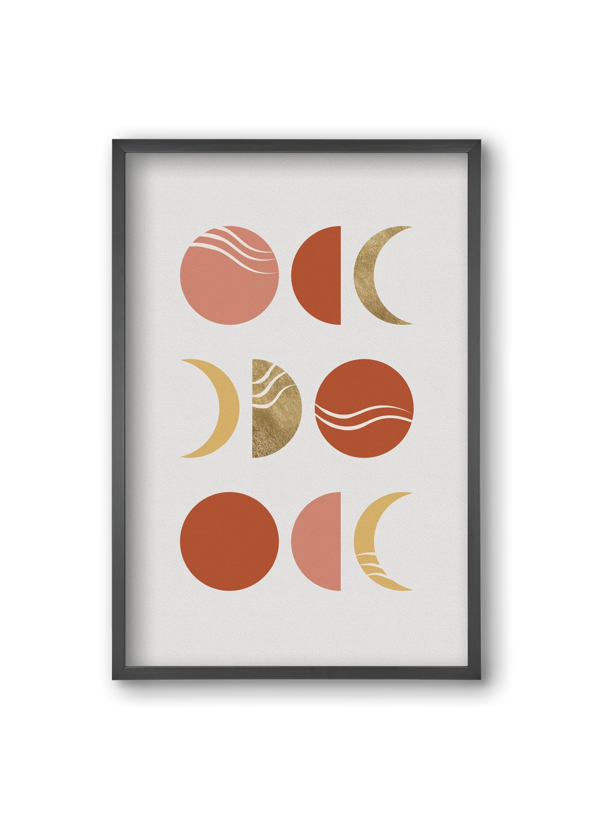 Bohemian Moon Phases, 20x30 cm (20x30 cm), Fekete keret