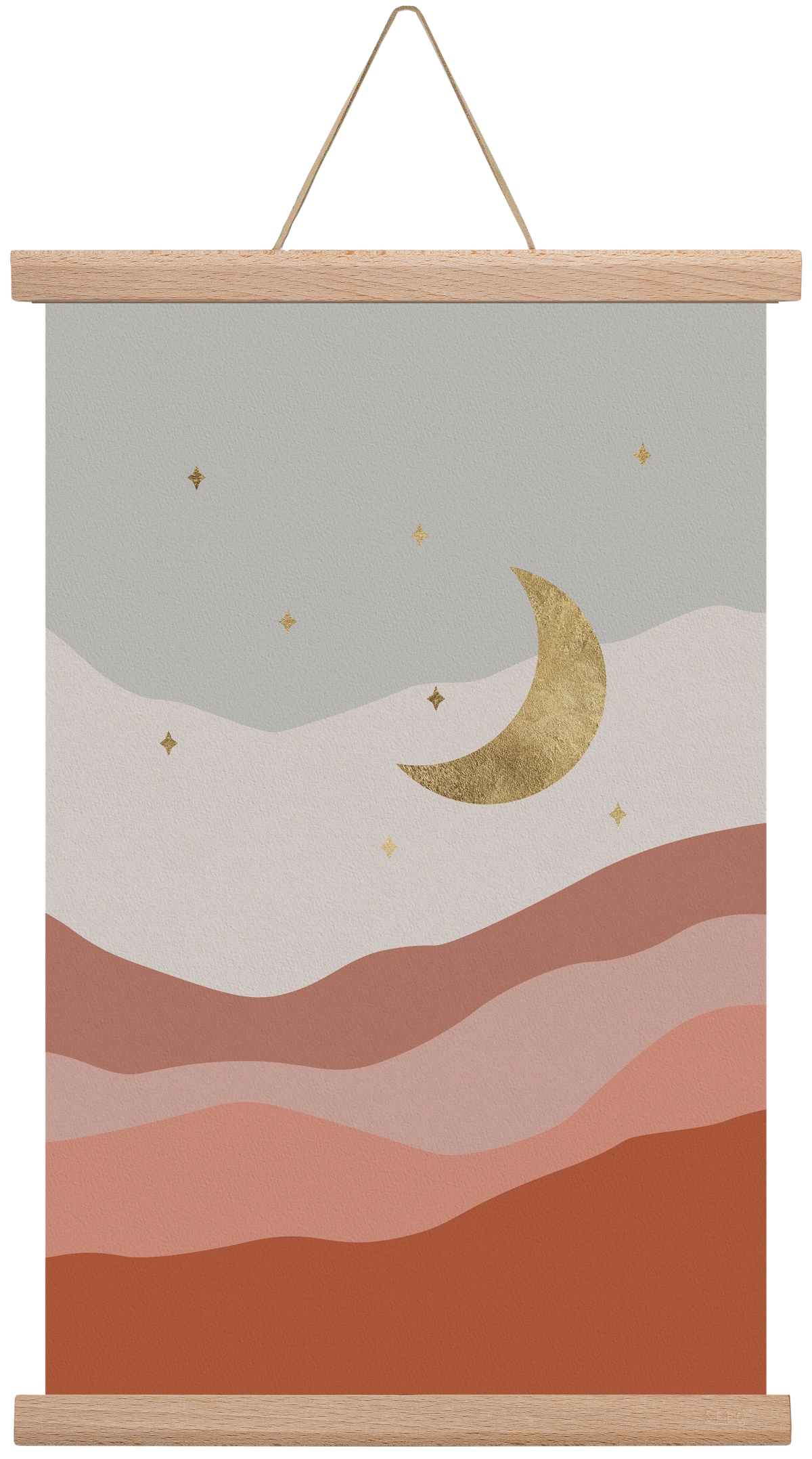 Bohemian Moon, 30x45 cm (30x45 cm), Tölgy akasztó