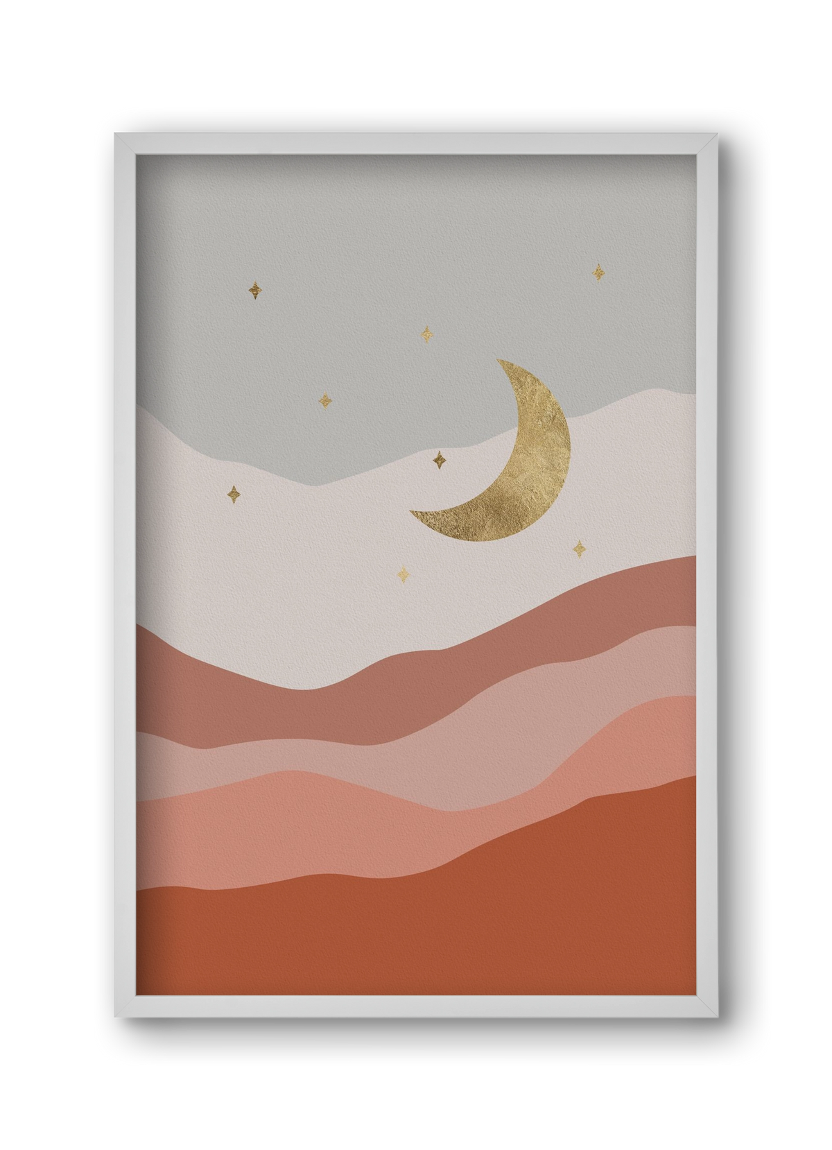 Bohemian Moon, 30x45 cm (30x45 cm), Fehér keret