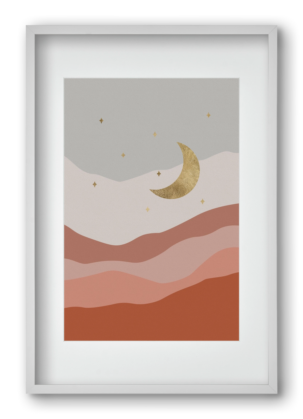 Bohemian Moon, 40x60 cm (30x45 cm), Fehér keret, paszpartuval