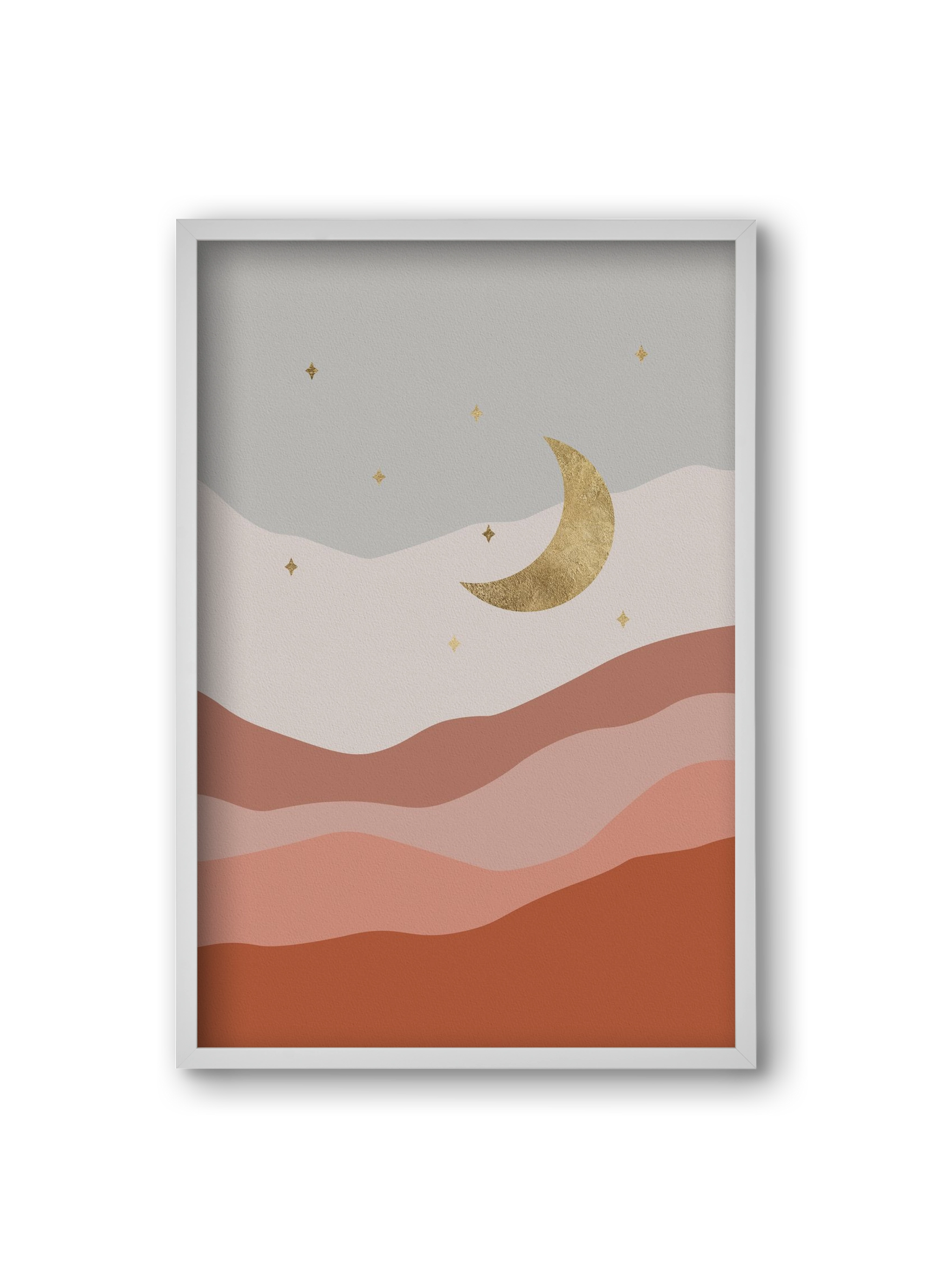 Bohemian Moon, 20x30 cm (20x30 cm), Fehér keret