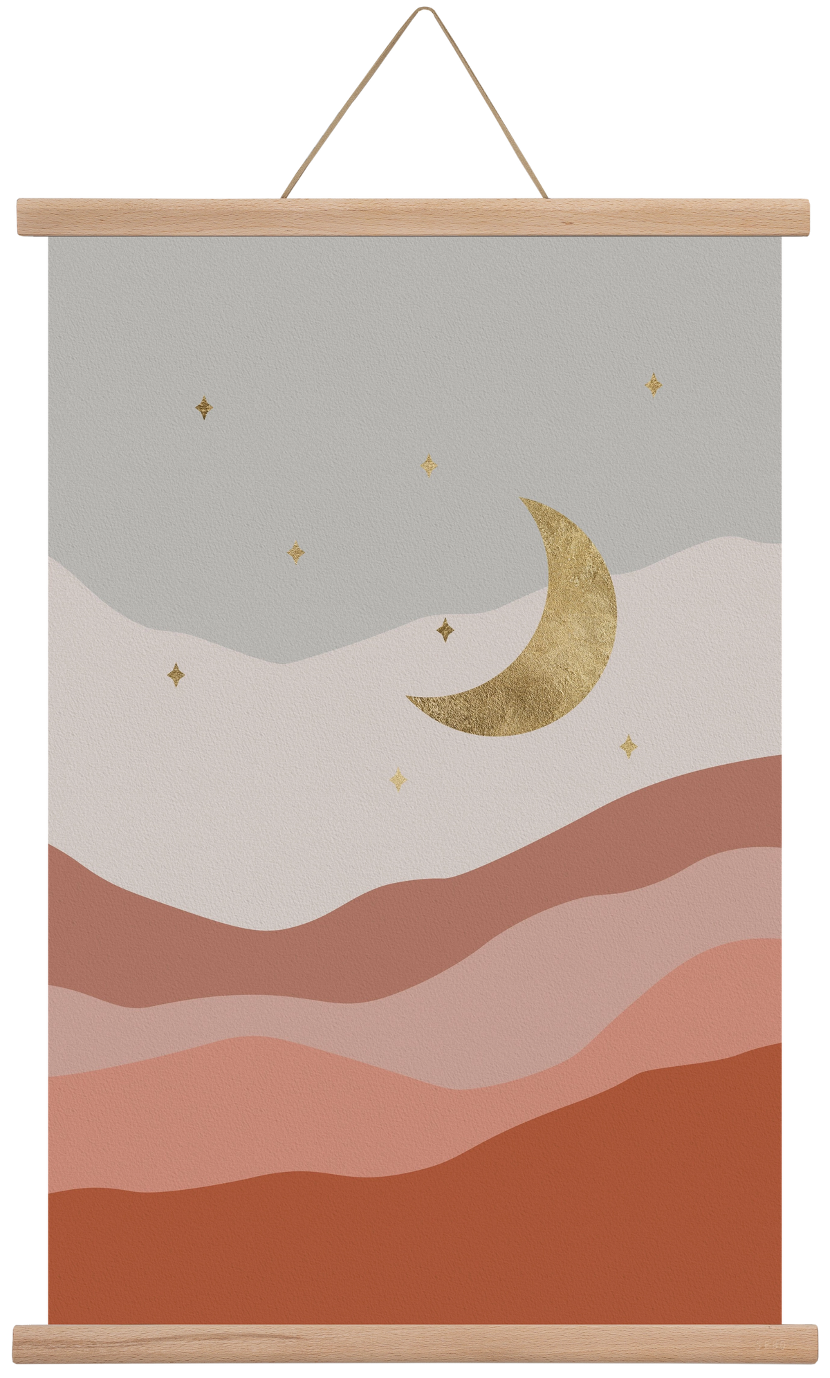 Bohemian Moon, 40x60 cm (40x60 cm), Tölgy akasztó