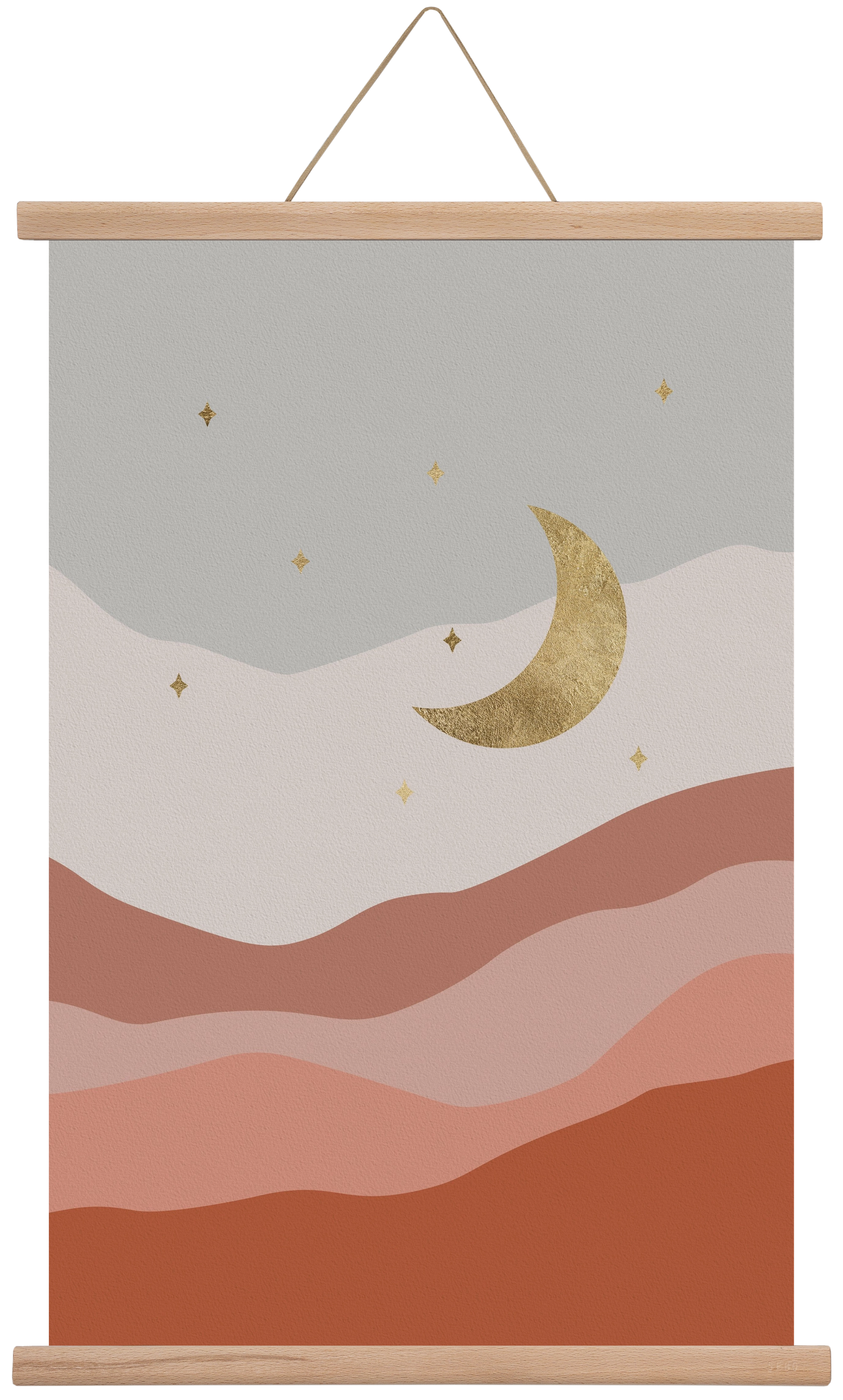 Bohemian Moon, 40x60 cm (40x60 cm), Tölgy akasztó