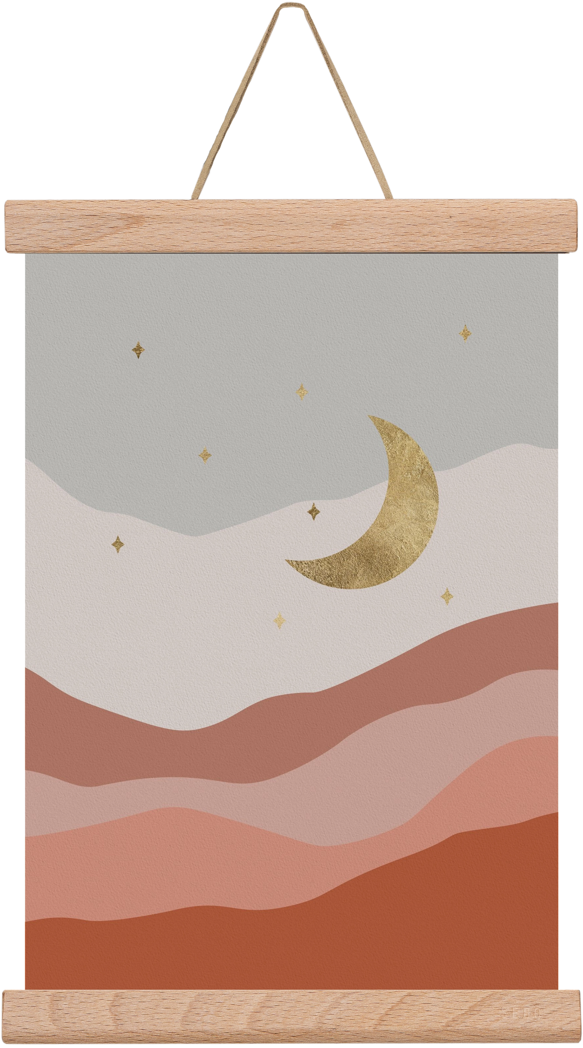 Bohemian Moon, 20x30 cm (20x30 cm), Tölgy akasztó