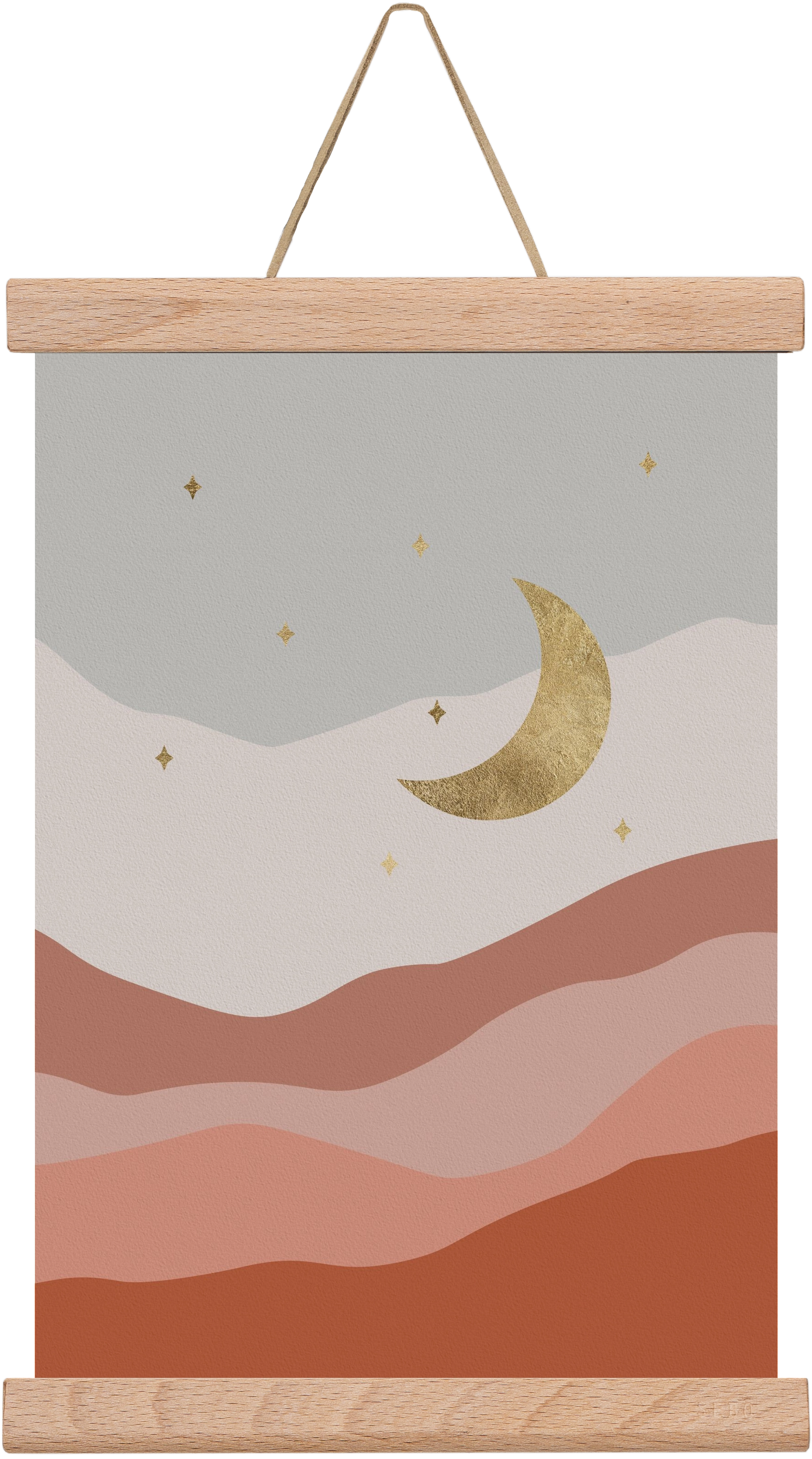 Bohemian Moon, 20x30 cm (20x30 cm), Tölgy akasztó