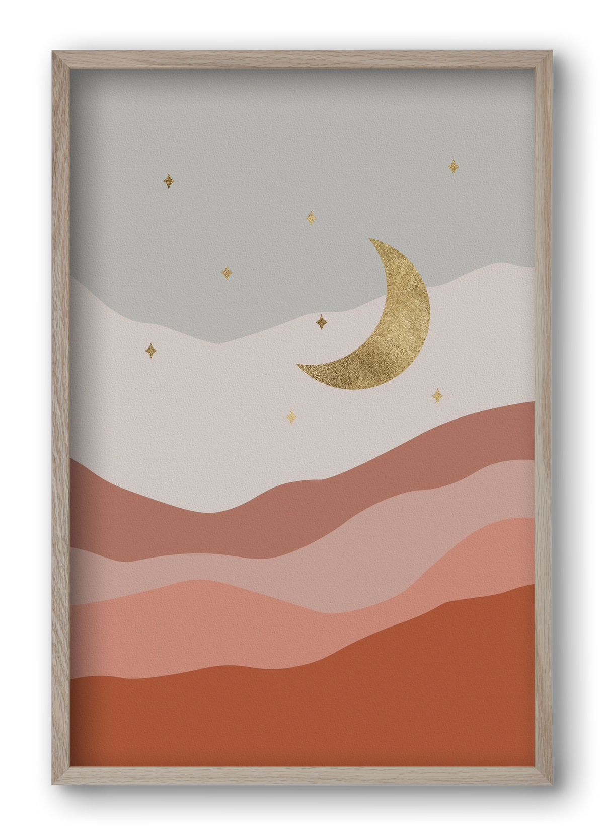 Bohemian Moon, 40x60 cm (40x60 cm), Tölgy keret