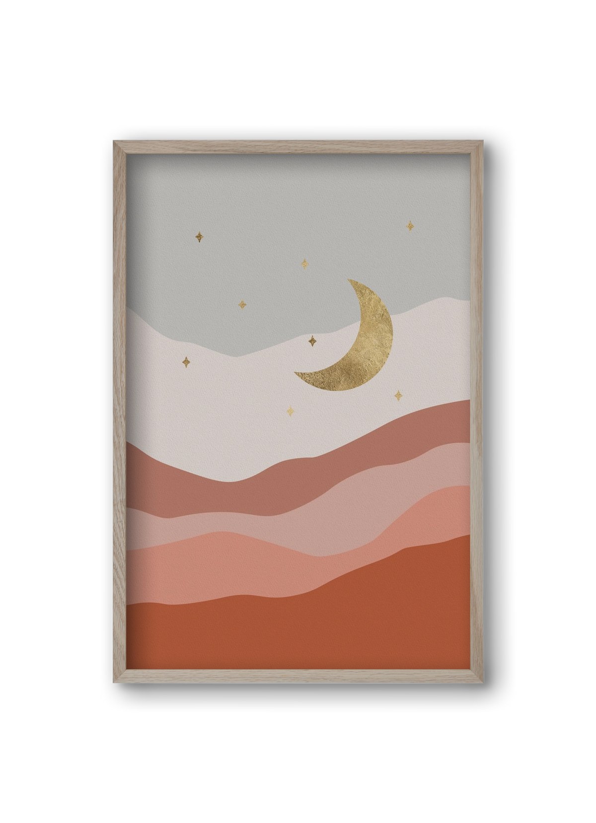 Bohemian Moon, 20x30 cm (20x30 cm), Tölgy keret