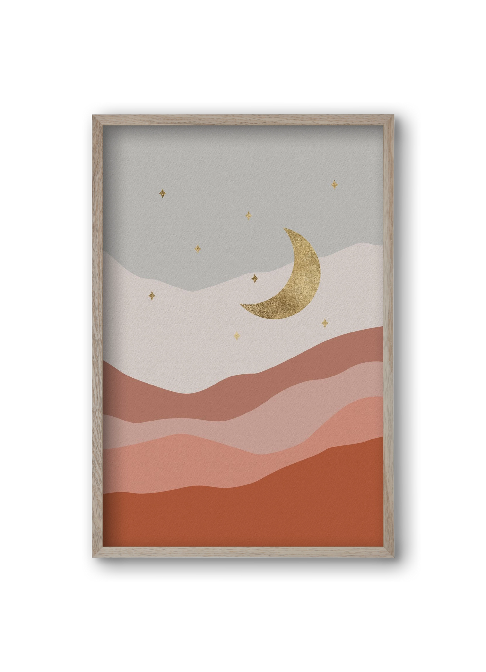 Bohemian Moon, 20x30 cm (20x30 cm), Tölgy keret