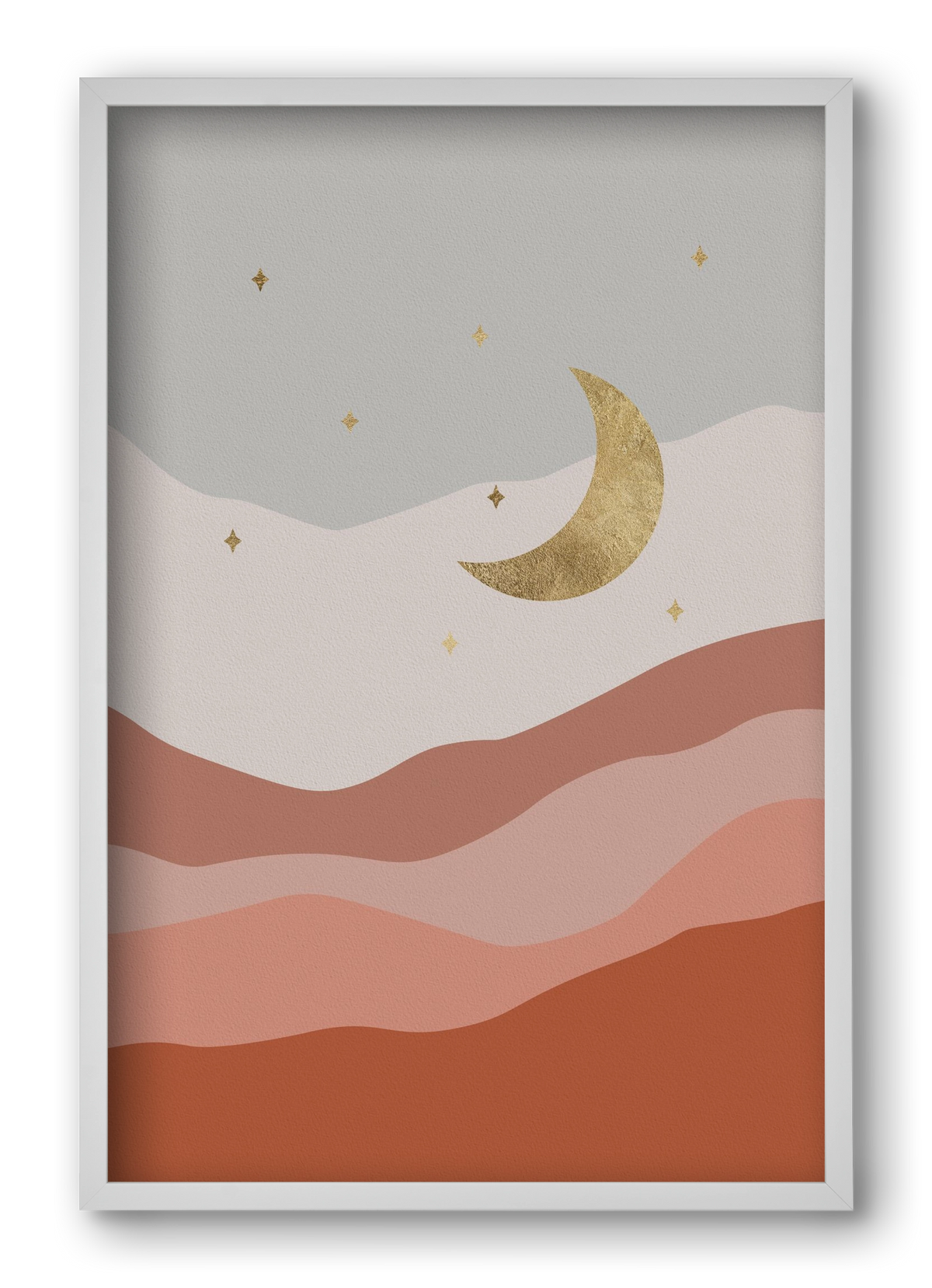 Bohemian Moon, 40x60 cm (40x60 cm), Fehér keret