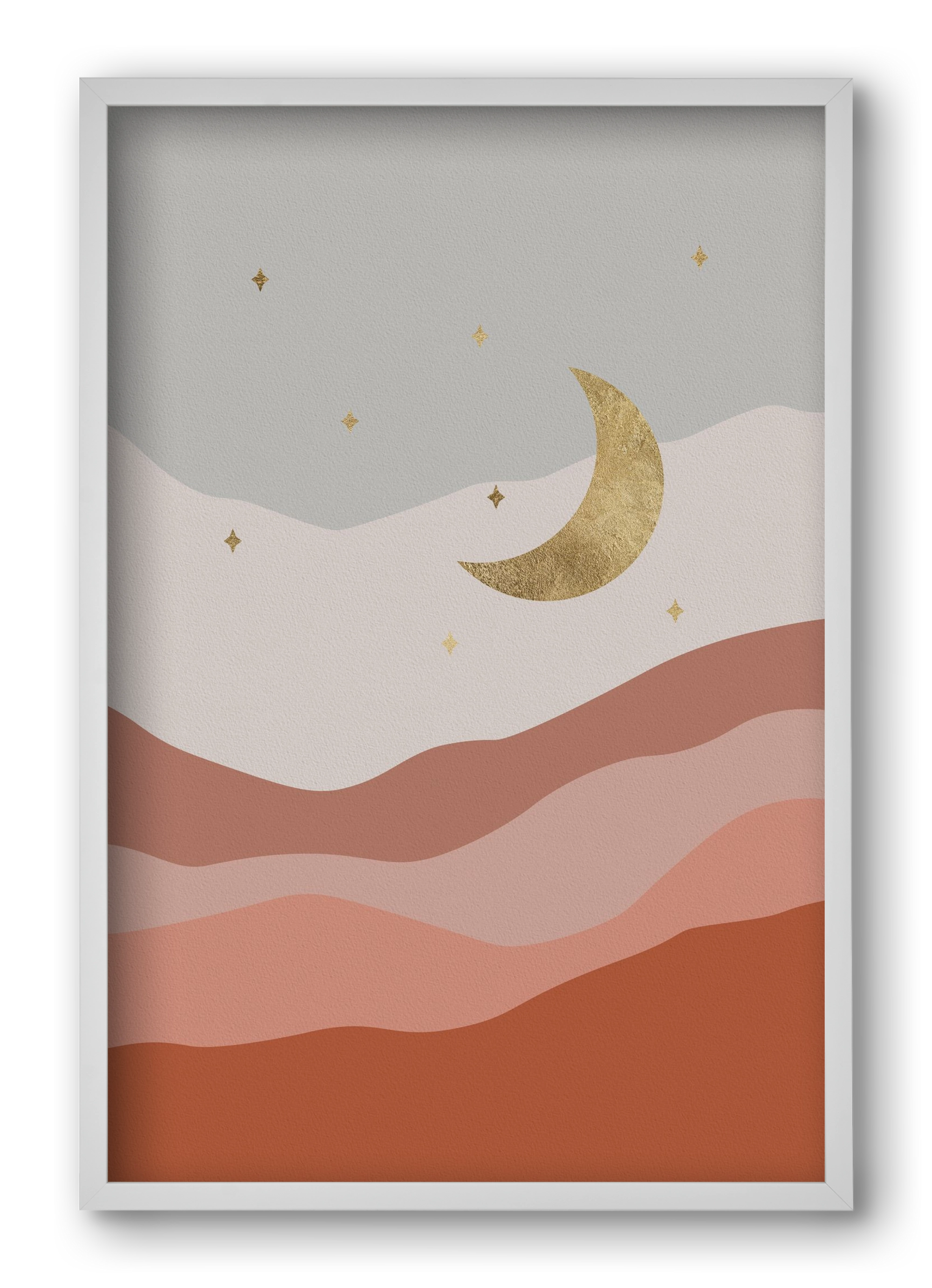 Bohemian Moon, 40x60 cm (40x60 cm), Fehér keret