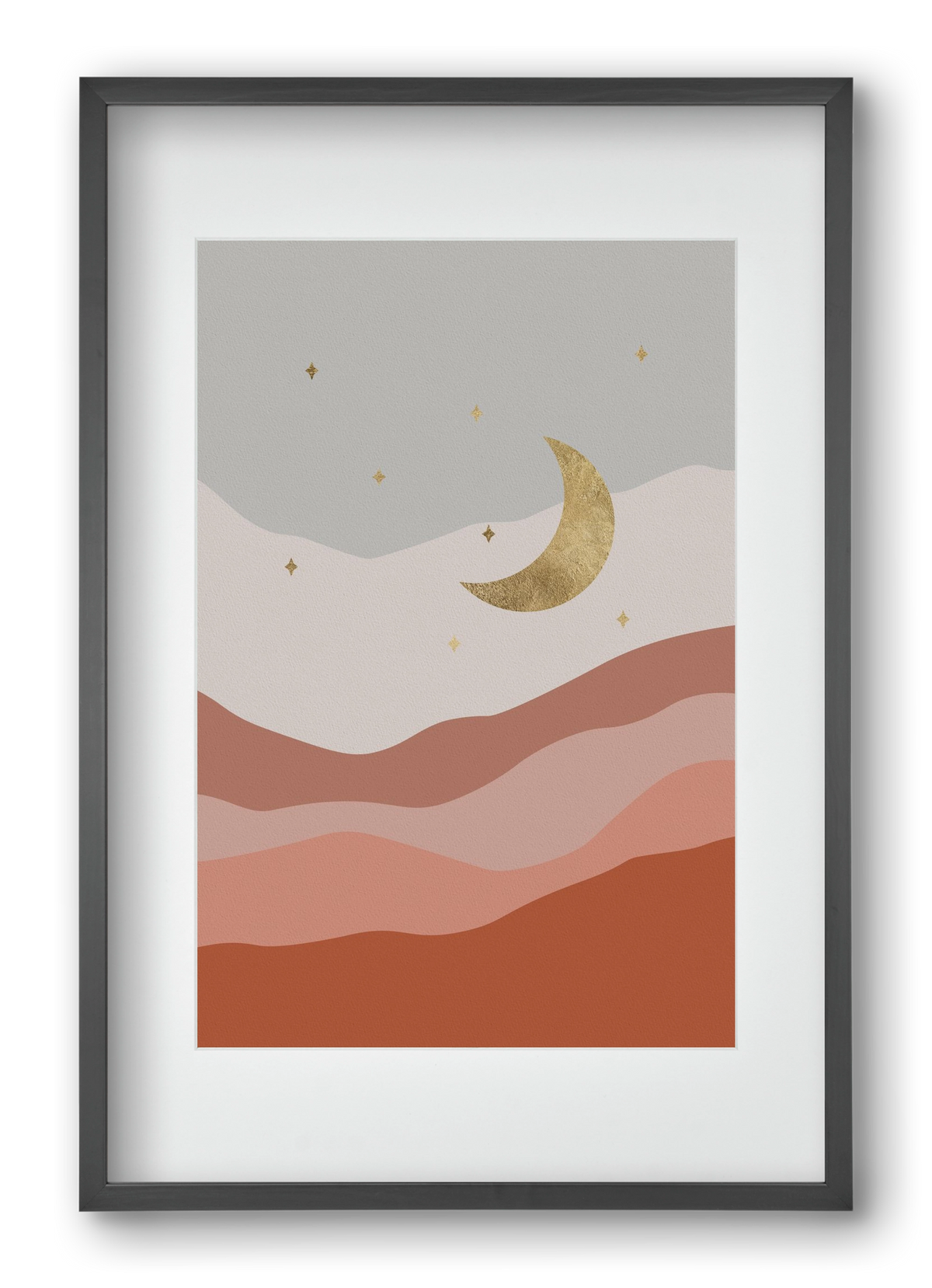 Bohemian Moon, 40x60 cm (30x45 cm), Fekete keret, paszpartuval