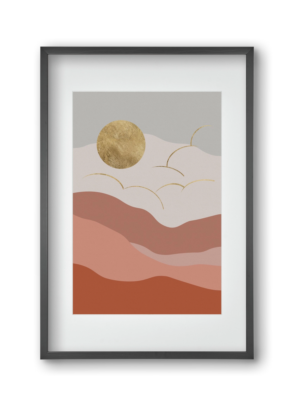 Bohemian Sun, 30x45 cm (20x30 cm), Fekete keret, paszpartuval