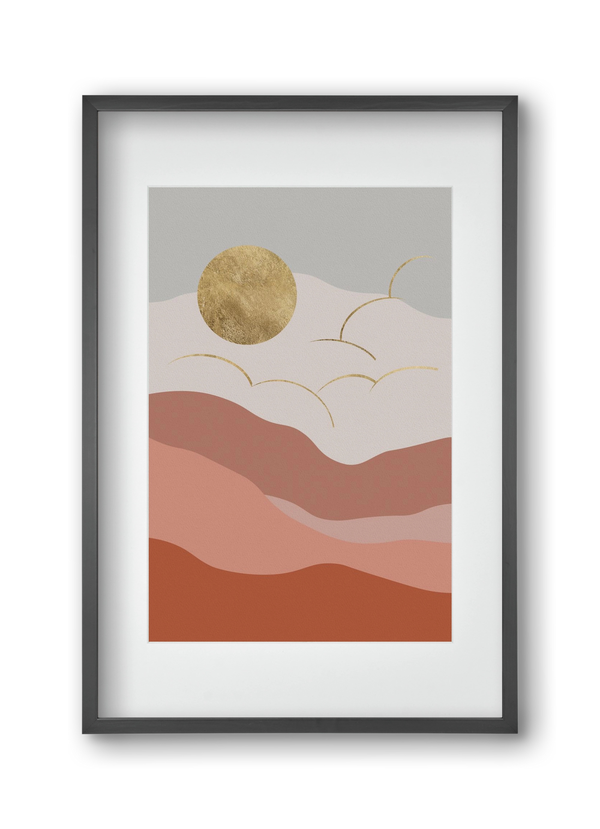 Bohemian Sun, 30x45 cm (20x30 cm), Fekete keret, paszpartuval