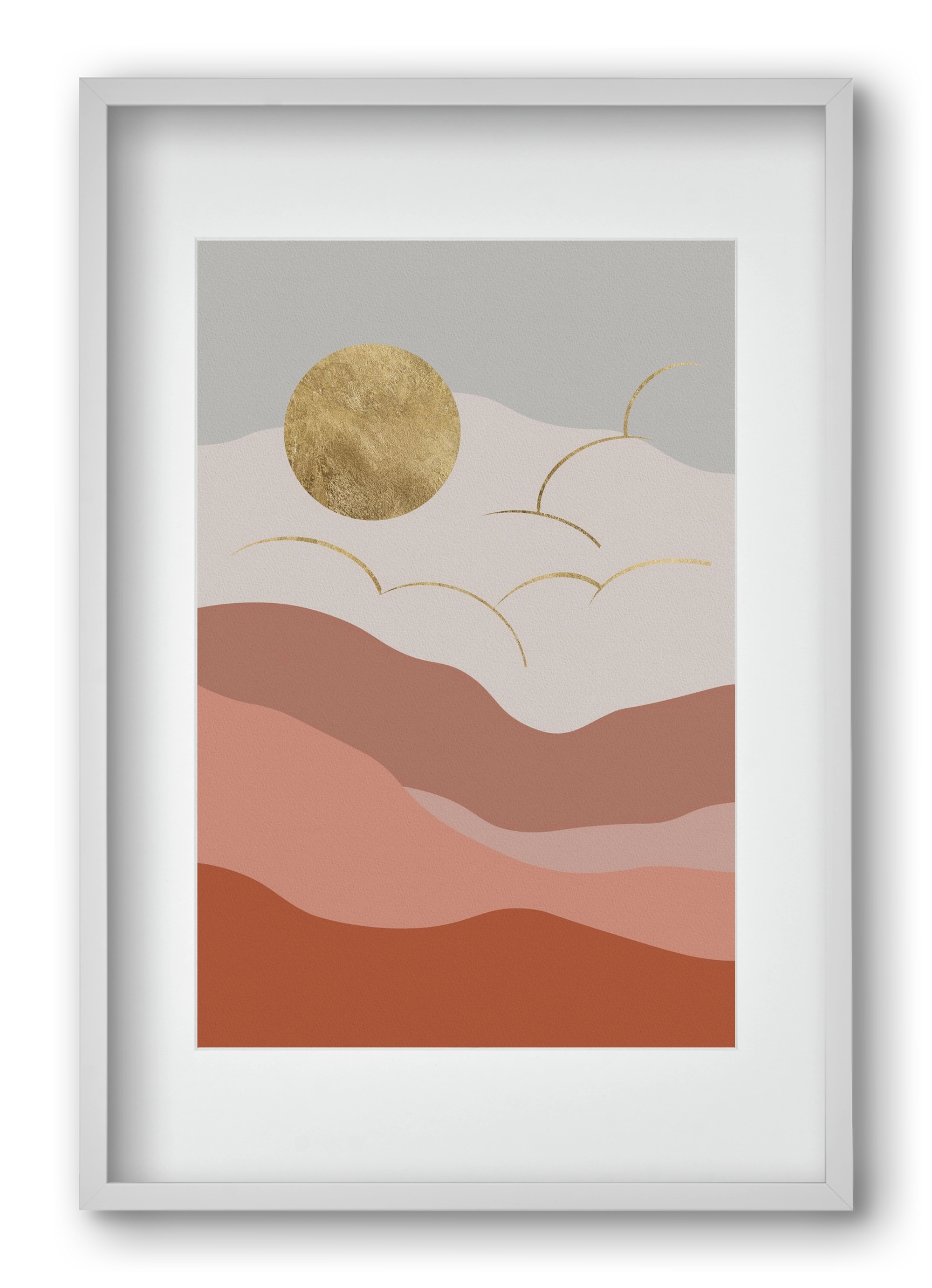 Bohemian Sun, 40x60 cm (30x45 cm), Fehér keret, paszpartuval