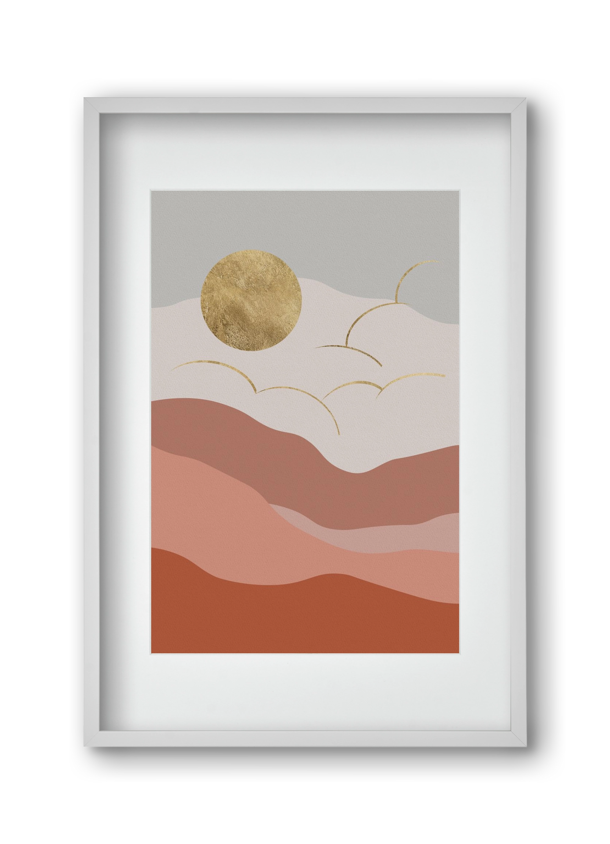 Bohemian Sun, 30x45 cm (20x30 cm), Fehér keret, paszpartuval