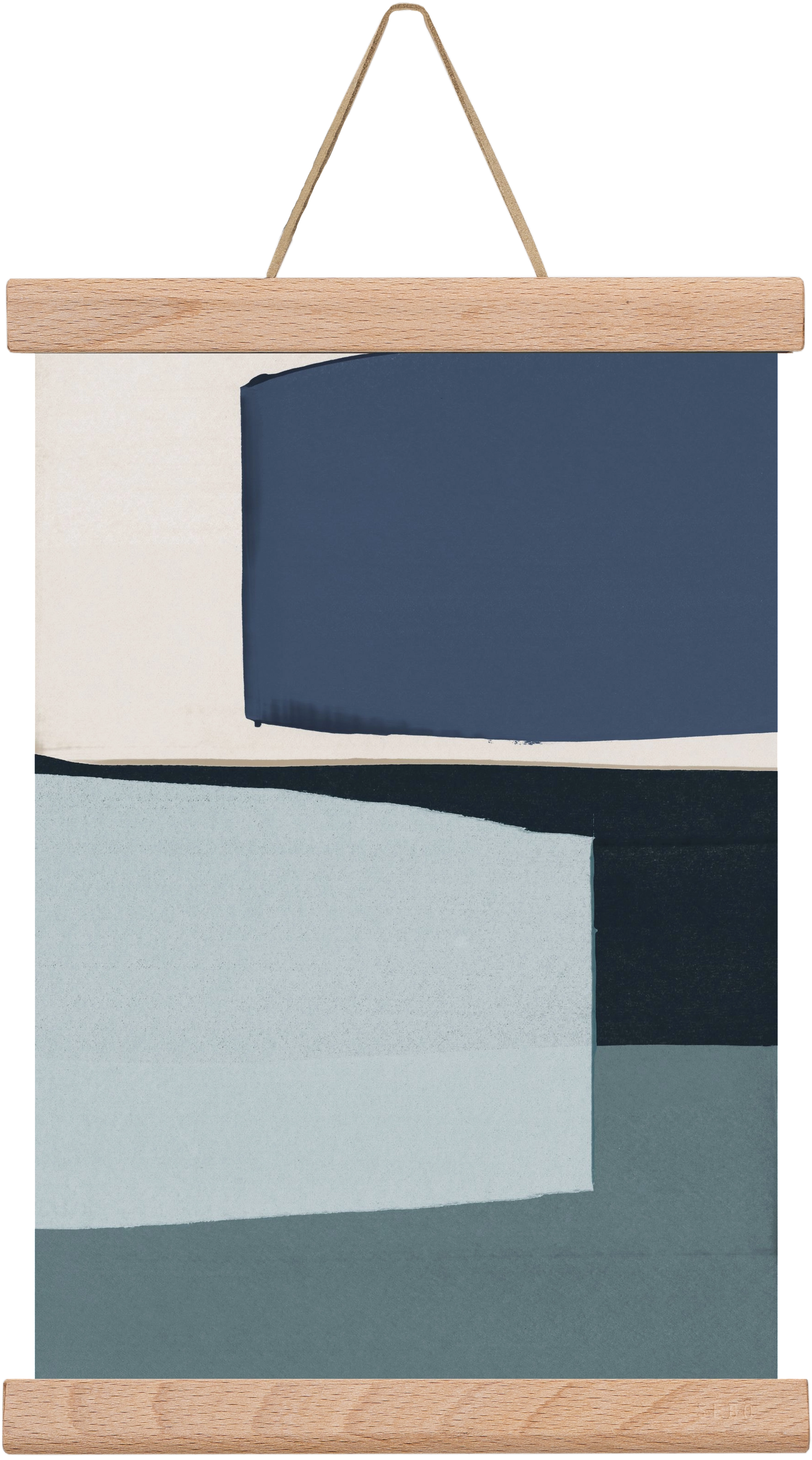 Calm Blue, 20x30 cm (20x30 cm), Tölgy akasztó
