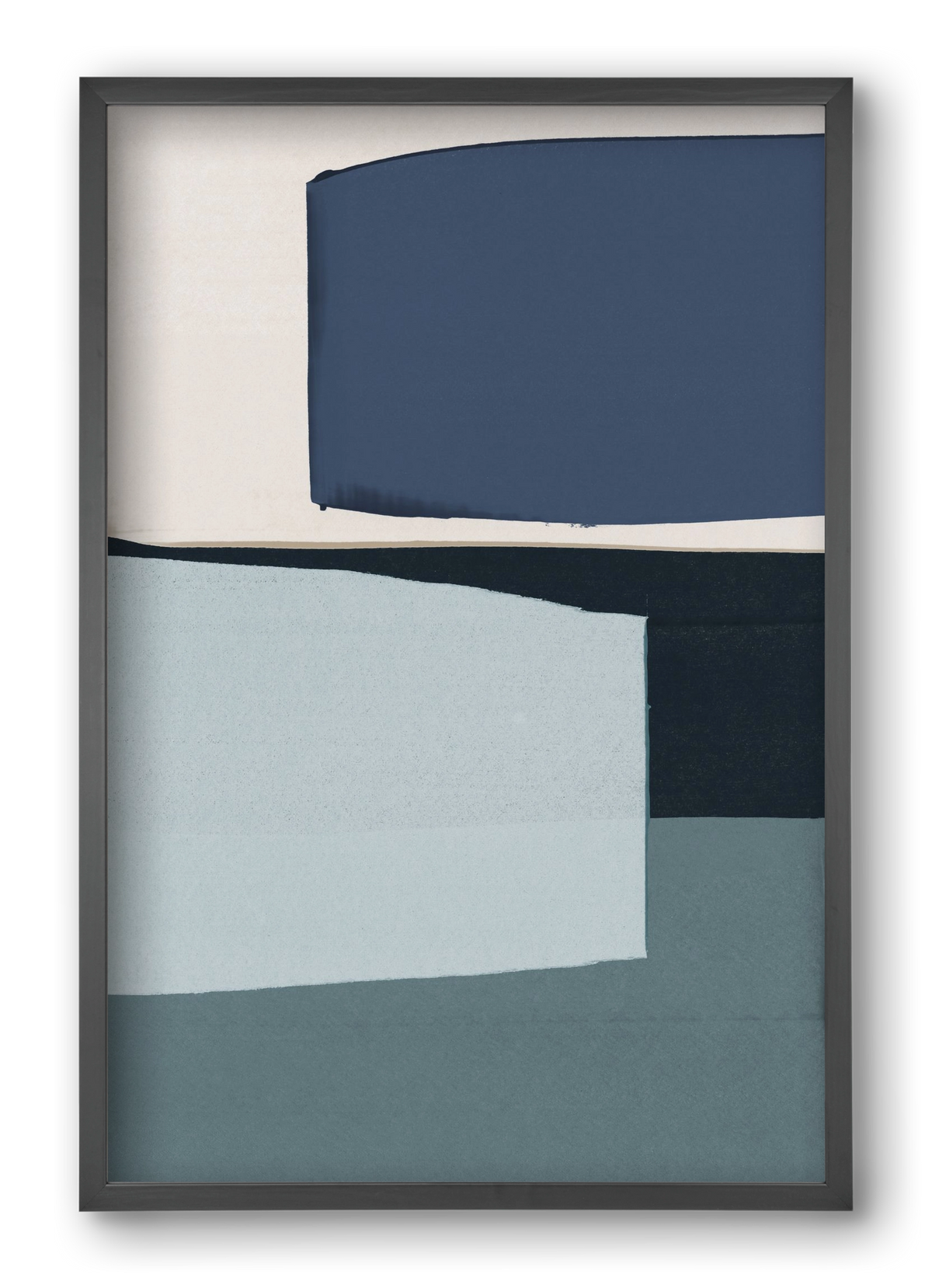 Calm Blue, 40x60 cm (40x60 cm), Fekete keret