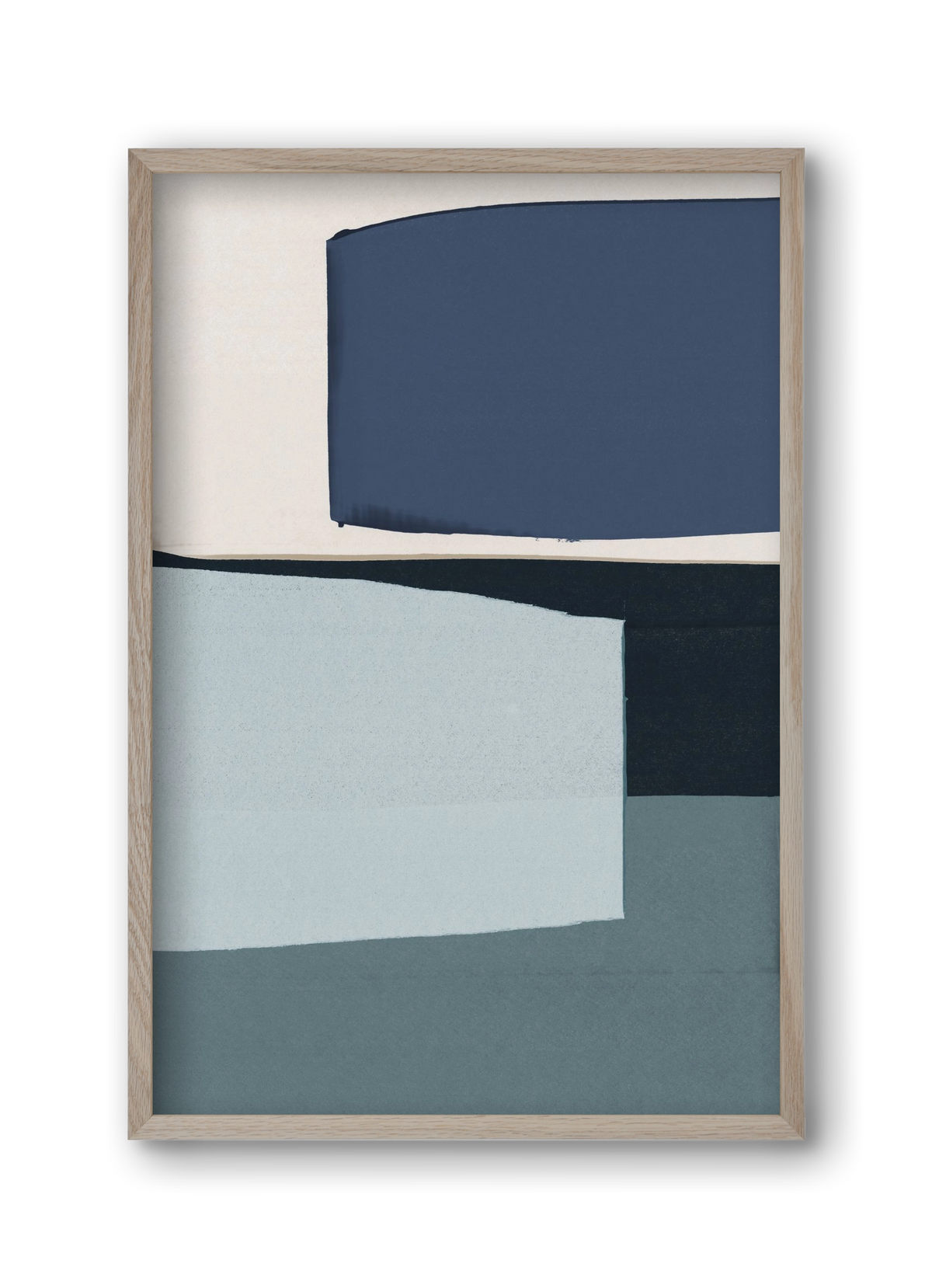 Calm Blue, 30x45 cm (30x45 cm), Tölgy keret