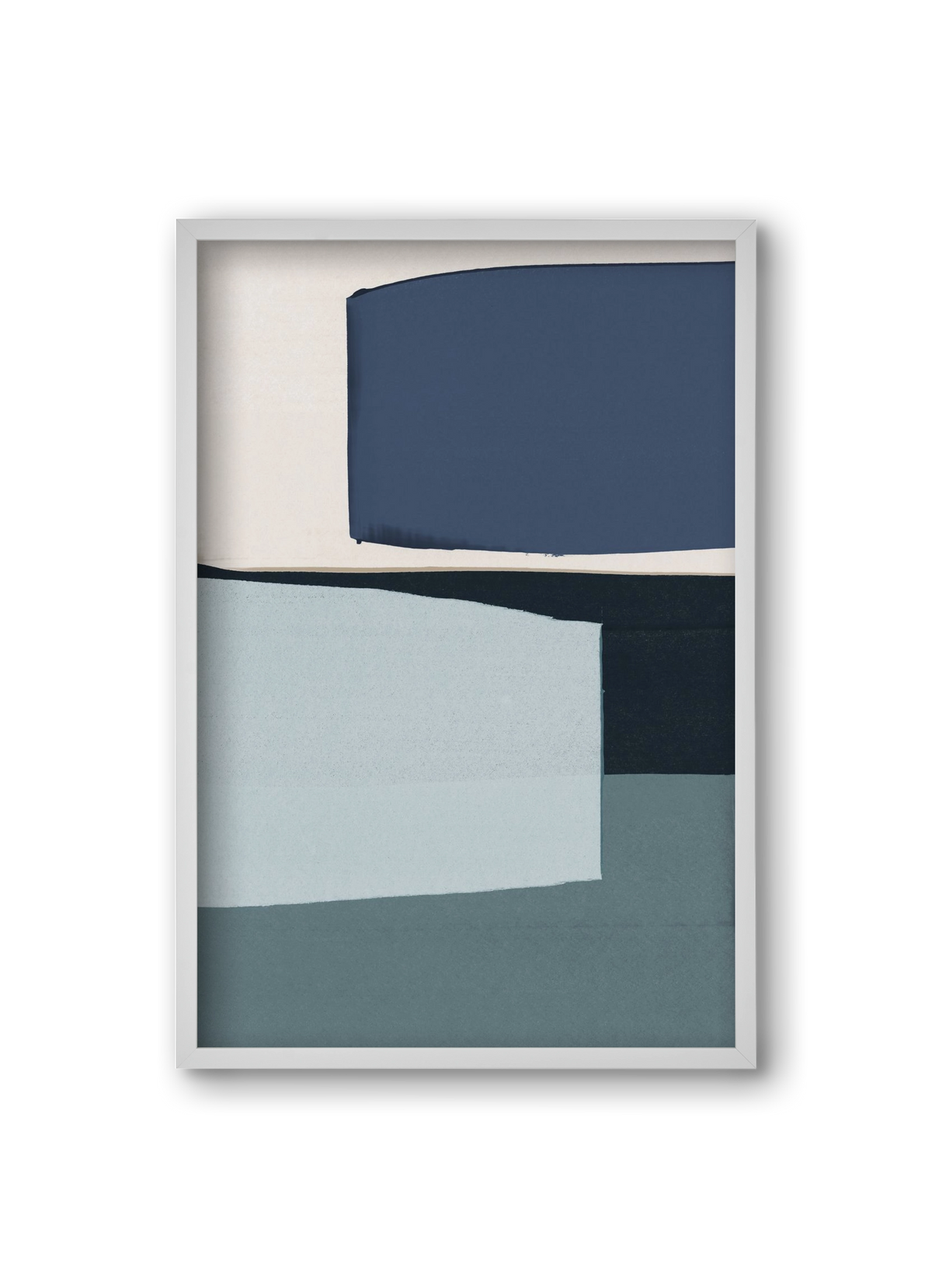 Calm Blue, 20x30 cm (20x30 cm), Fehér keret