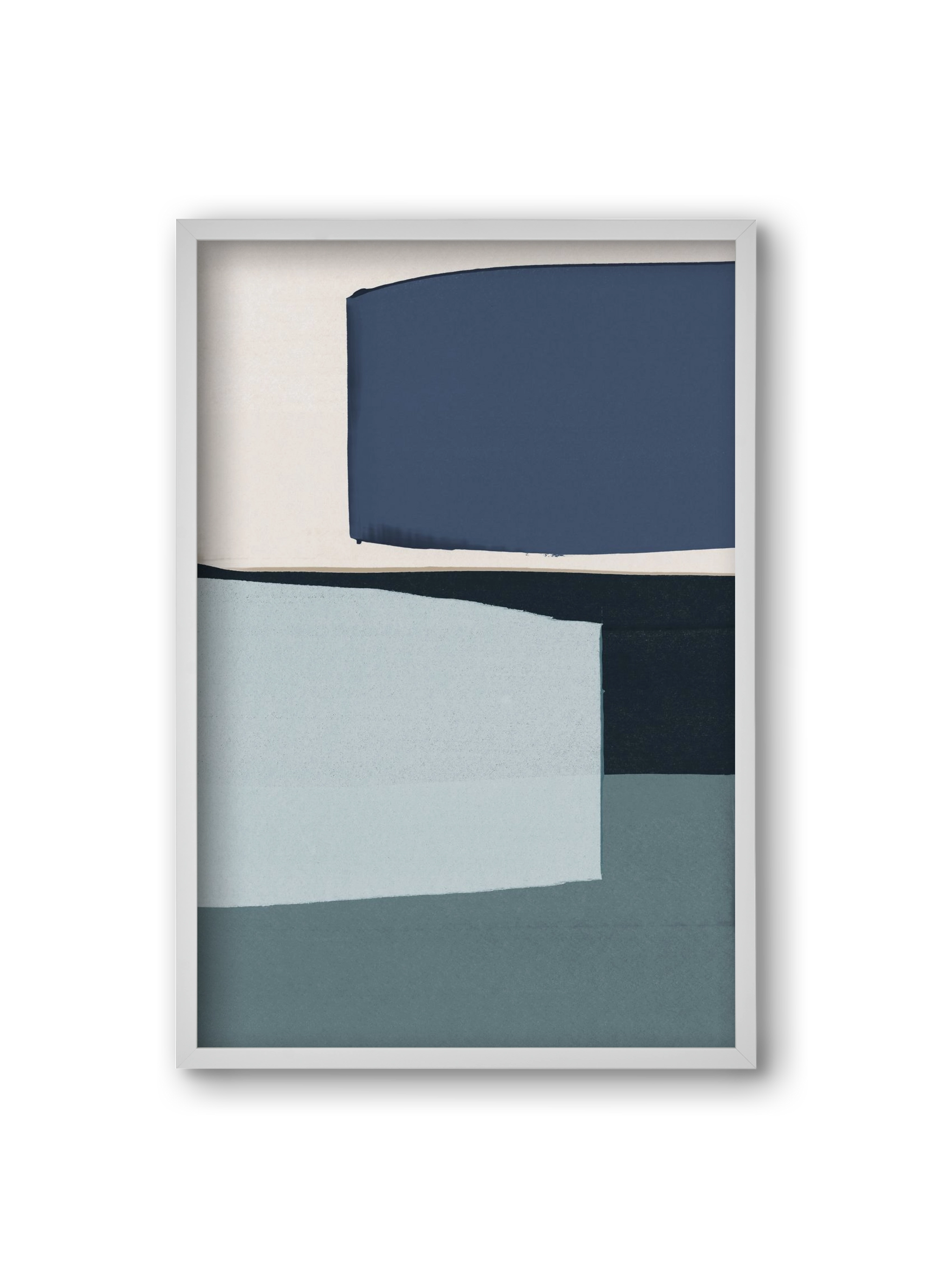 Calm Blue, 20x30 cm (20x30 cm), Fehér keret