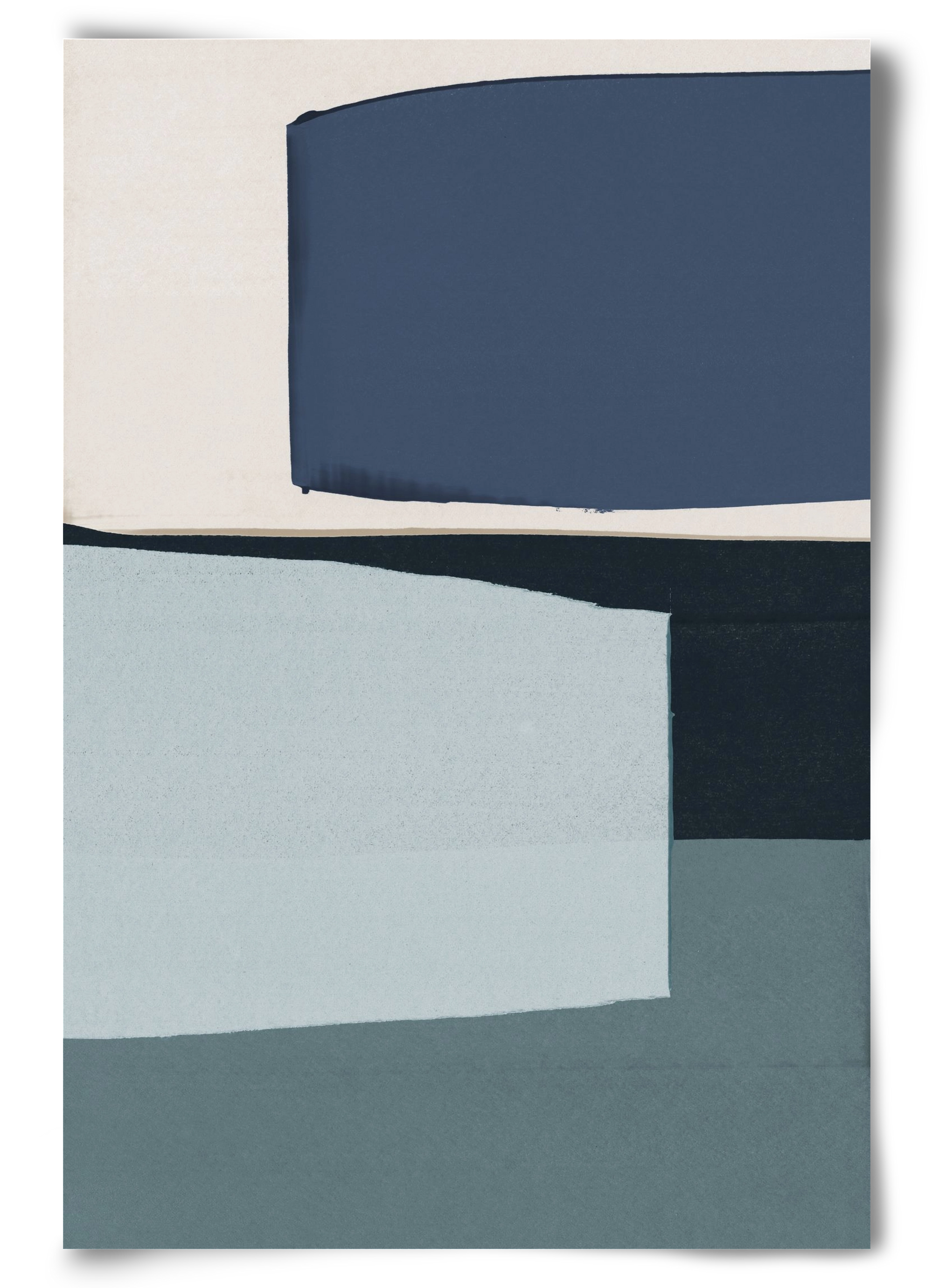 Calm Blue, 60x90 cm, Keret nélkül