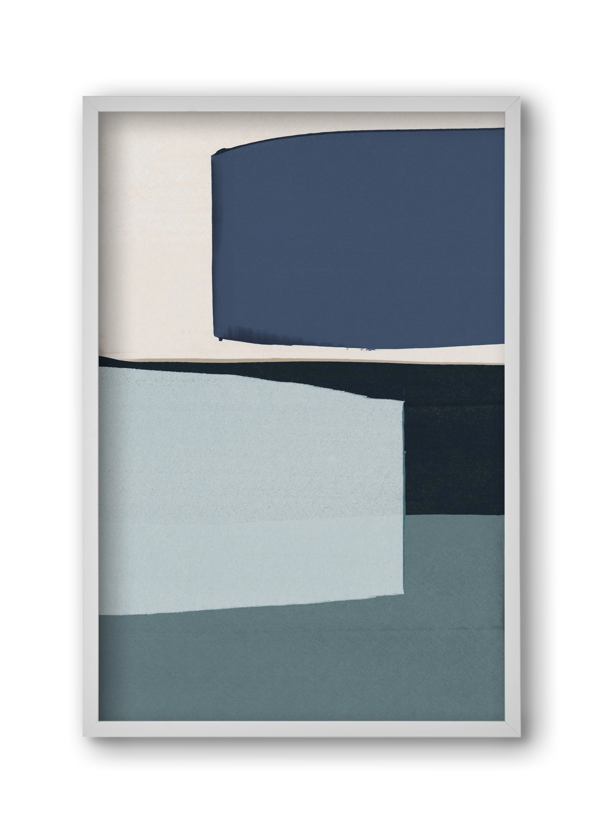 Calm Blue, 30x45 cm (30x45 cm), Fehér keret