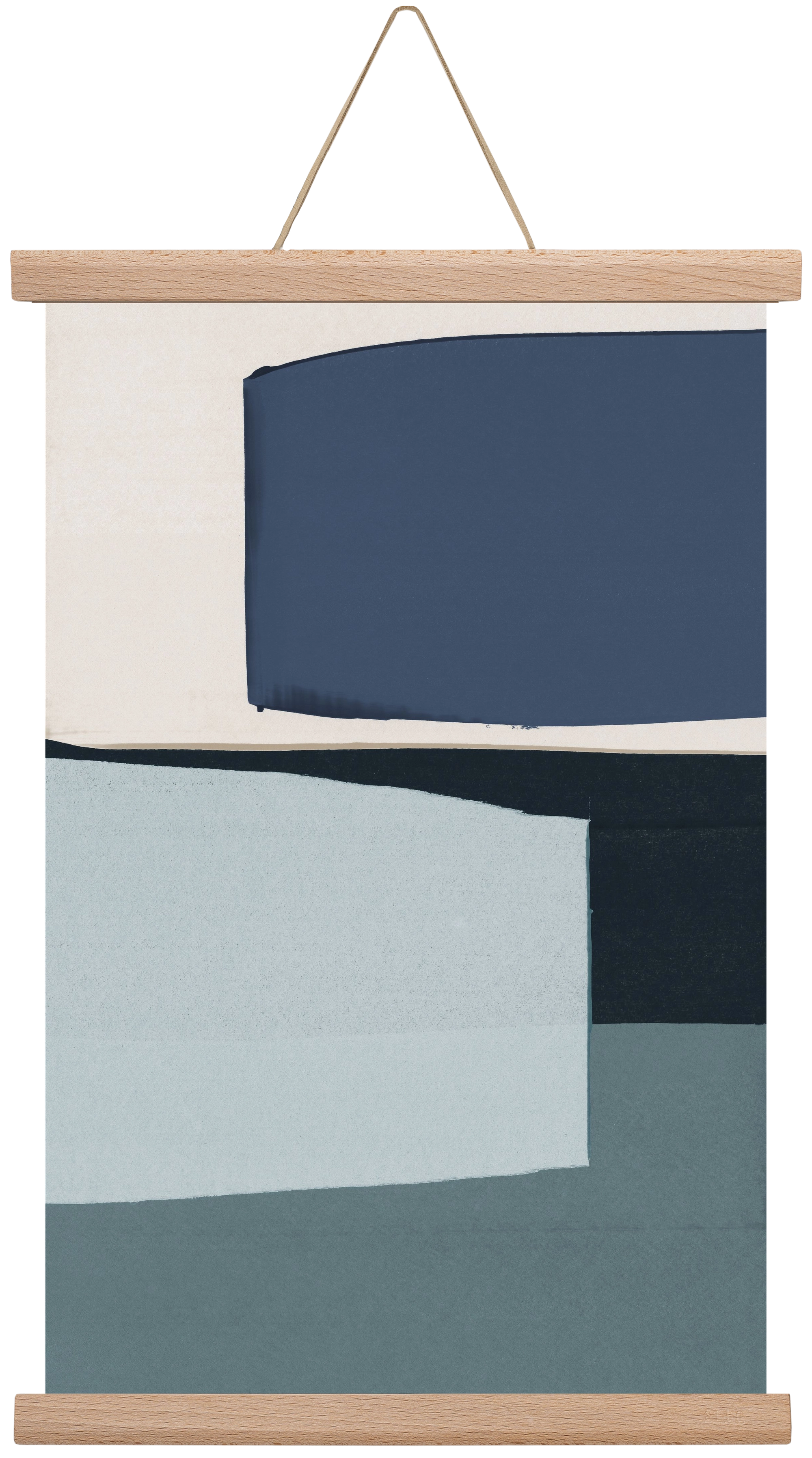 Calm Blue, 30x45 cm (30x45 cm), Tölgy akasztó