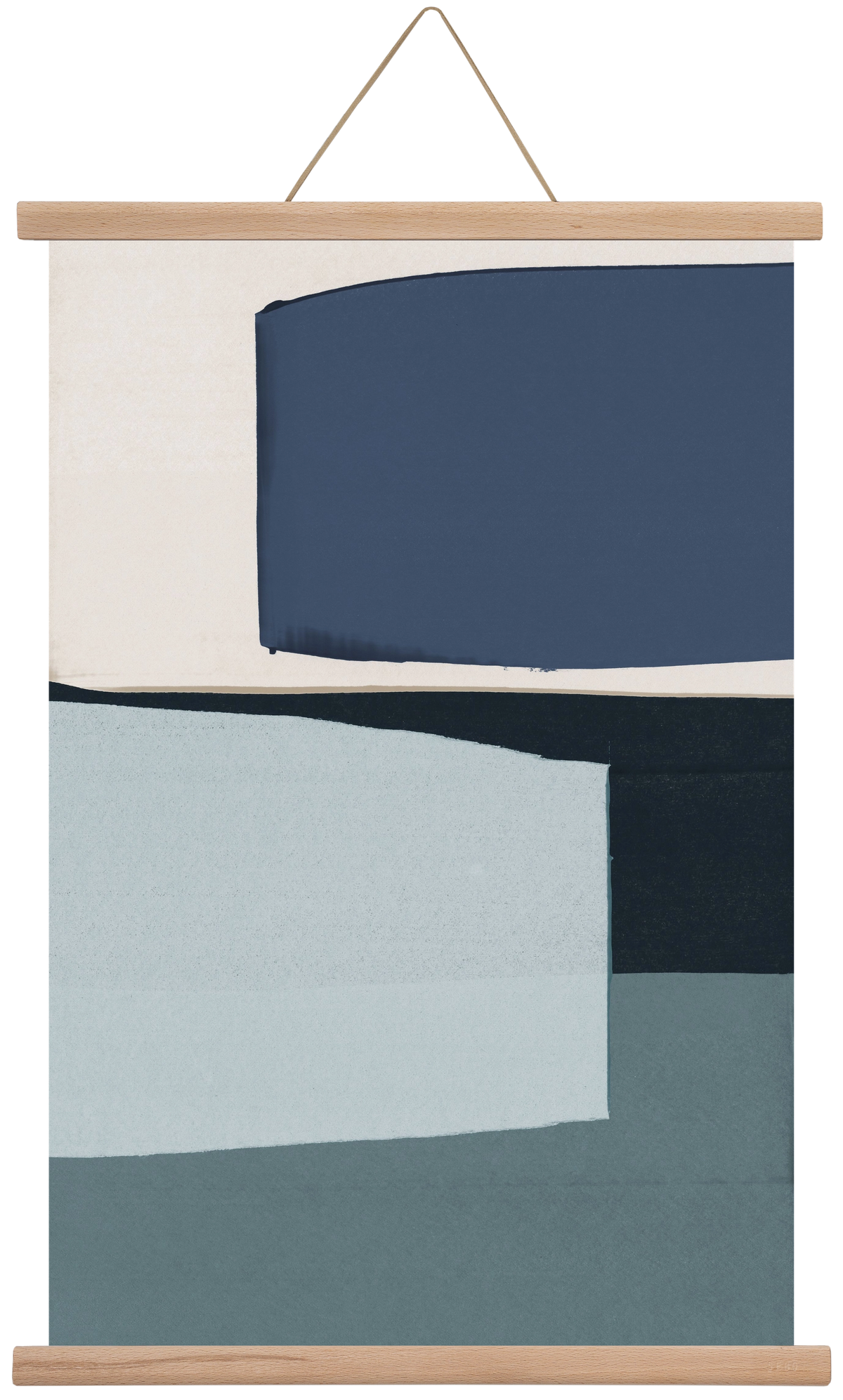 Calm Blue, 40x60 cm (40x60 cm), Tölgy akasztó